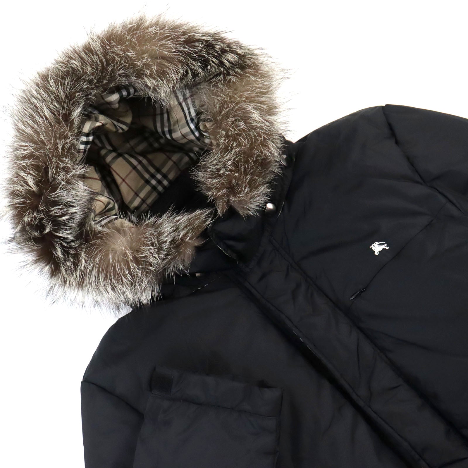 Burberry Nylon Down Jacket Black M