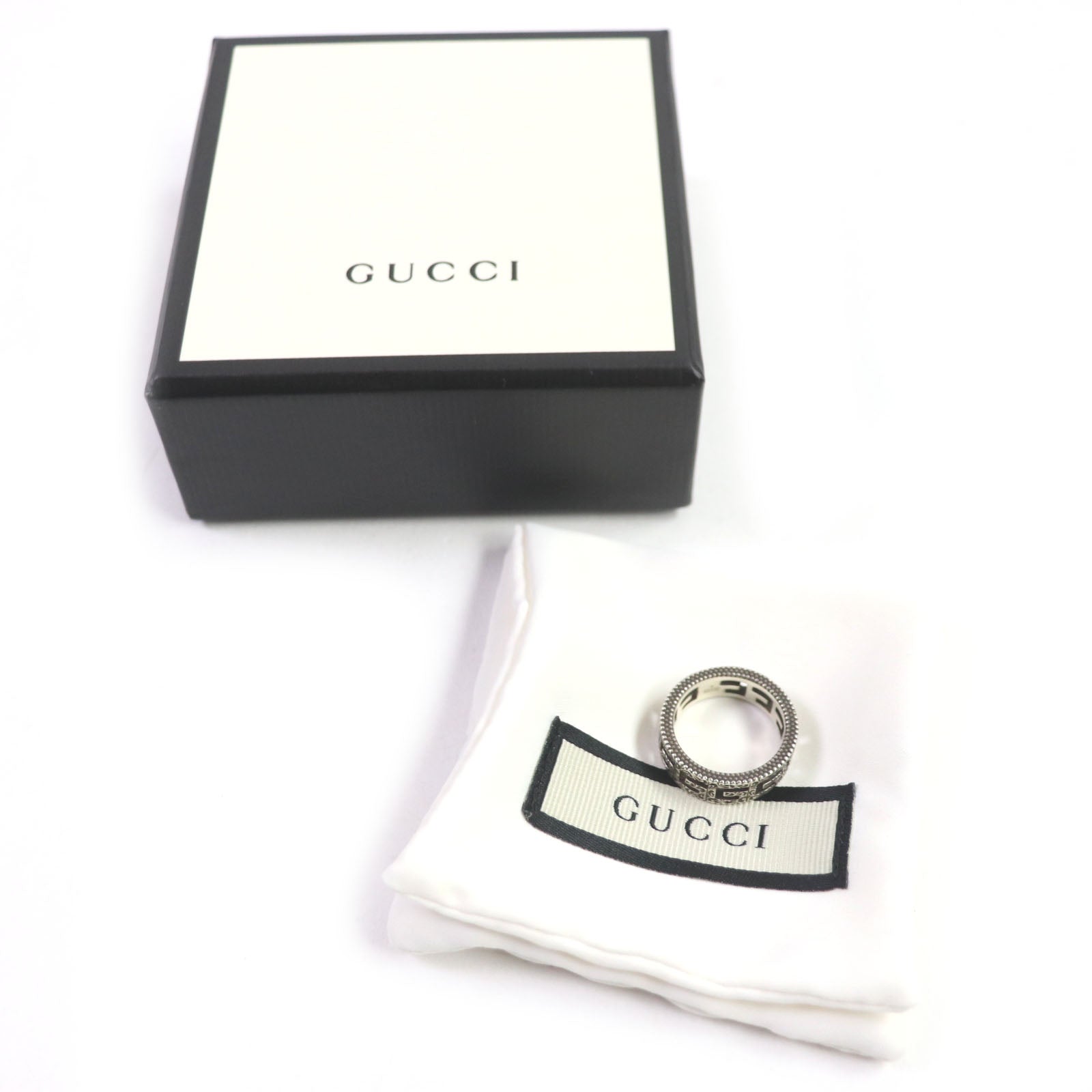 Gucci AG925 Silver Square G Ring