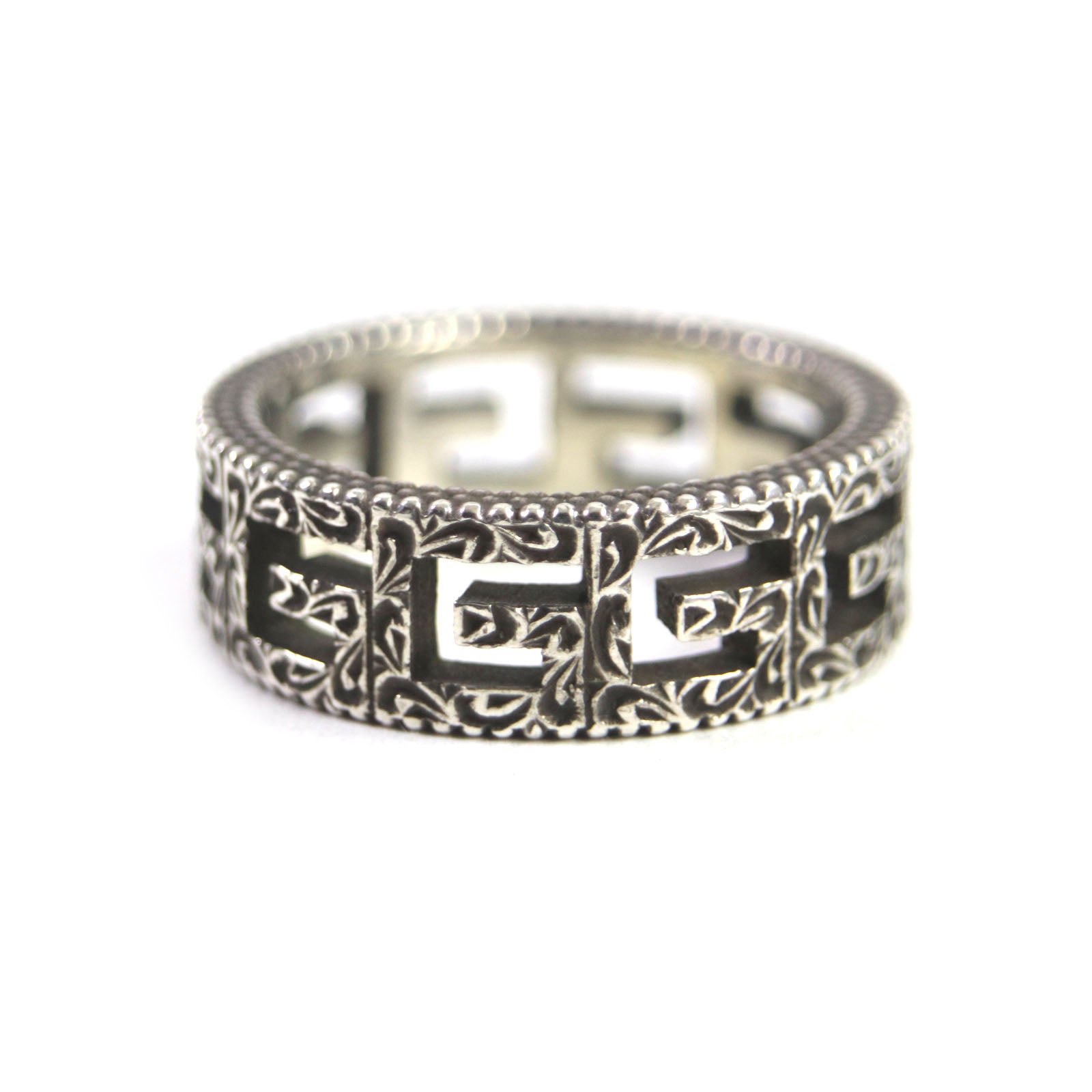 Gucci AG925 Silver Square G Ring