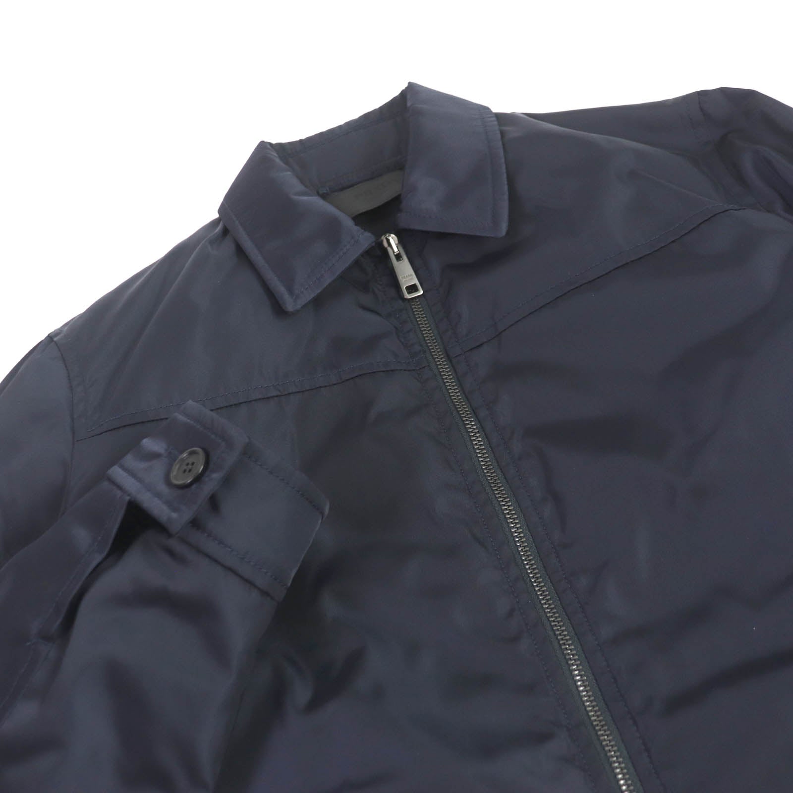 Prada Nylon Rayon WZIP Blouson Navy 46