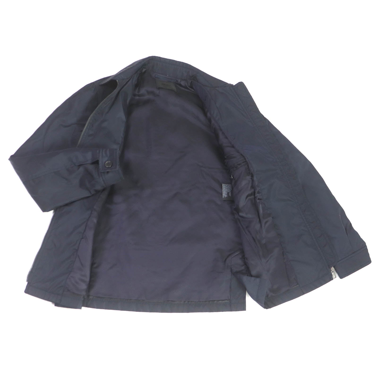 Prada Nylon Rayon WZIP Blouson Navy 46