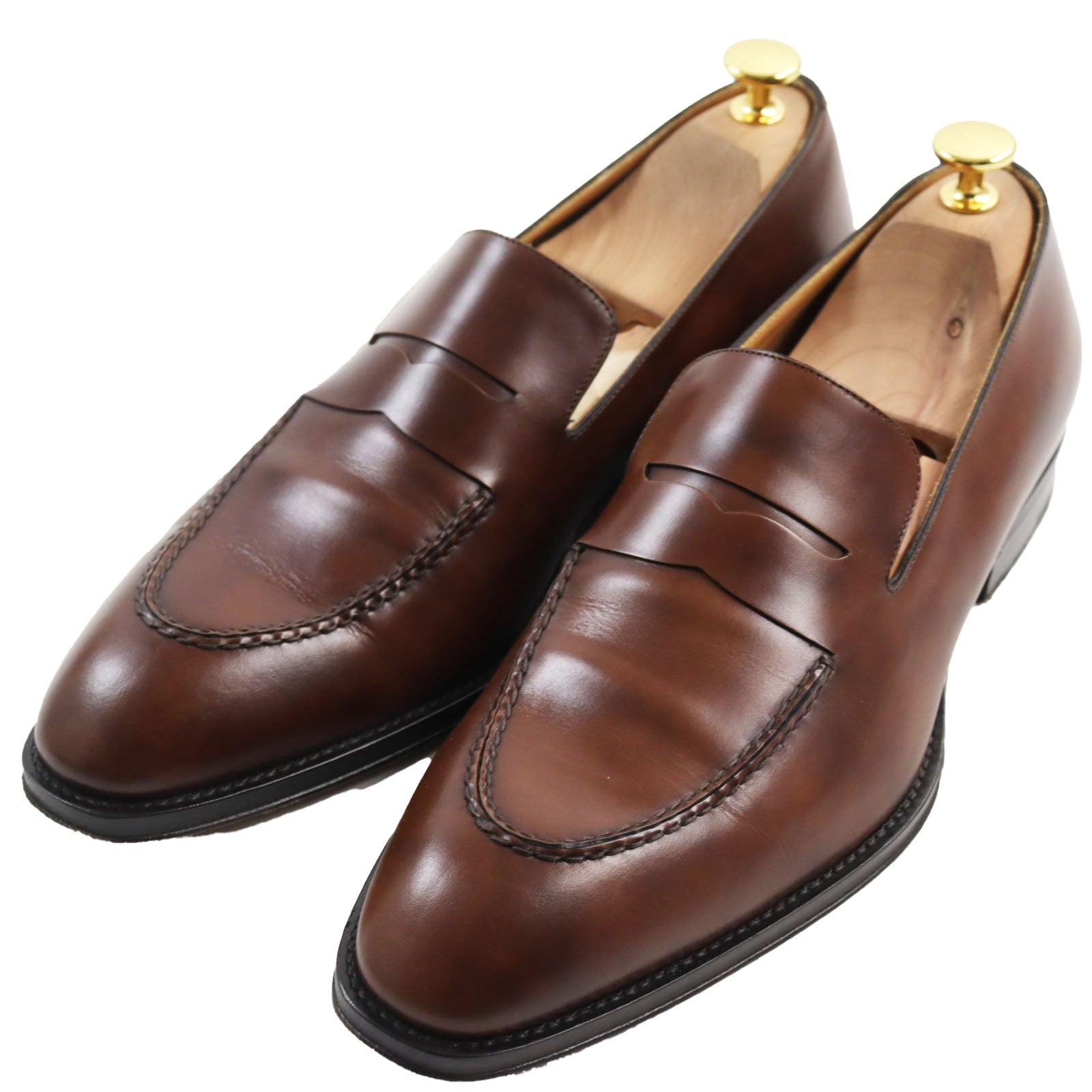 Louis Vuitton Leather Loafers Brown 7.5