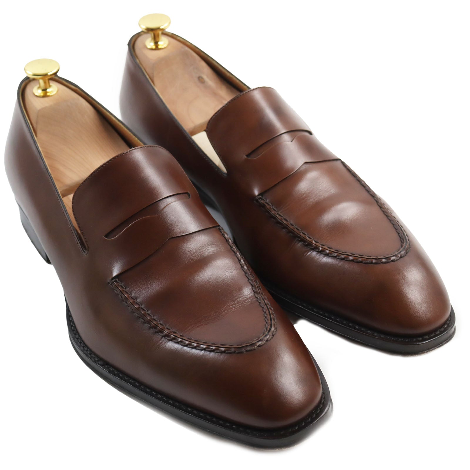 Louis Vuitton Leather Loafers Brown 7.5