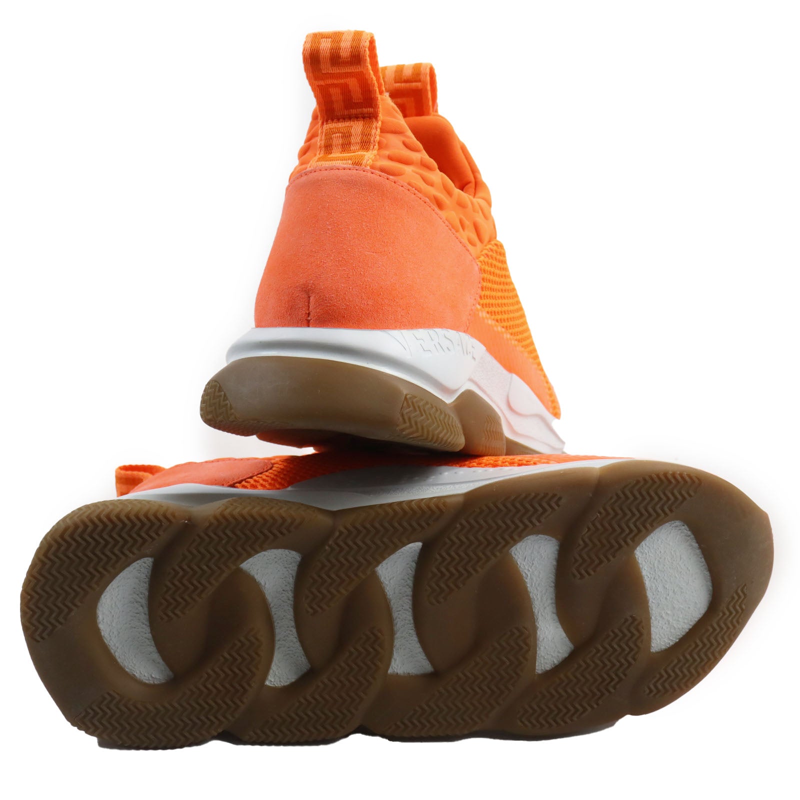 Versace Cross Chainer Sneakers Orange White