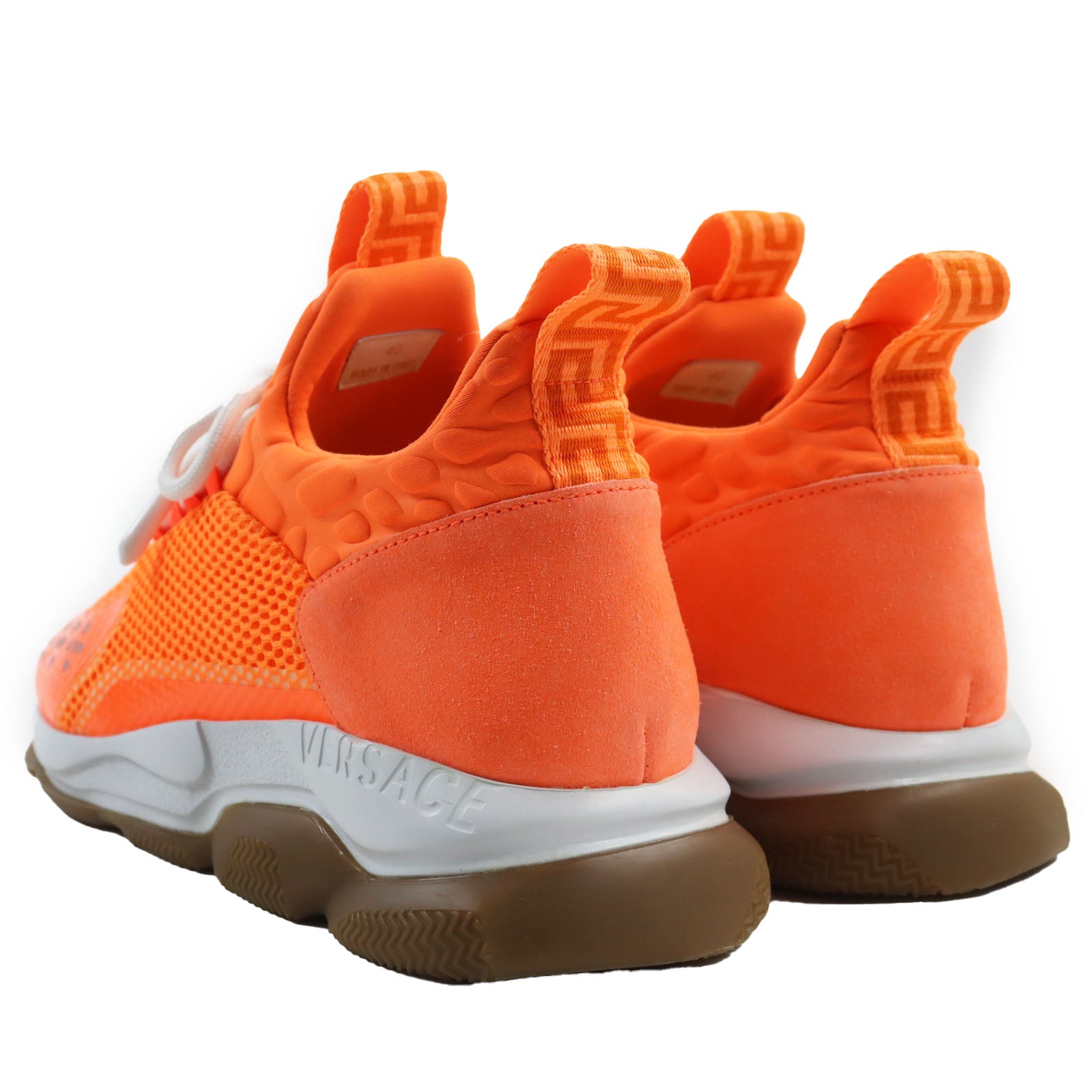 Versace Cross Chainer Sneakers Orange White