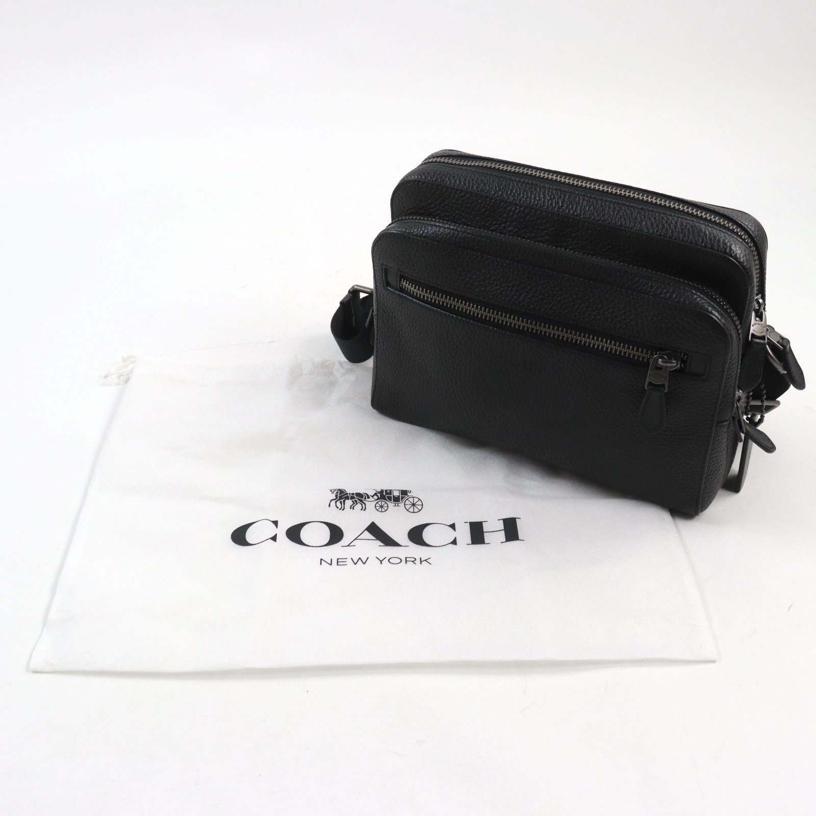 COACH Leather Logo Crossbody Shoulder Bag 91484