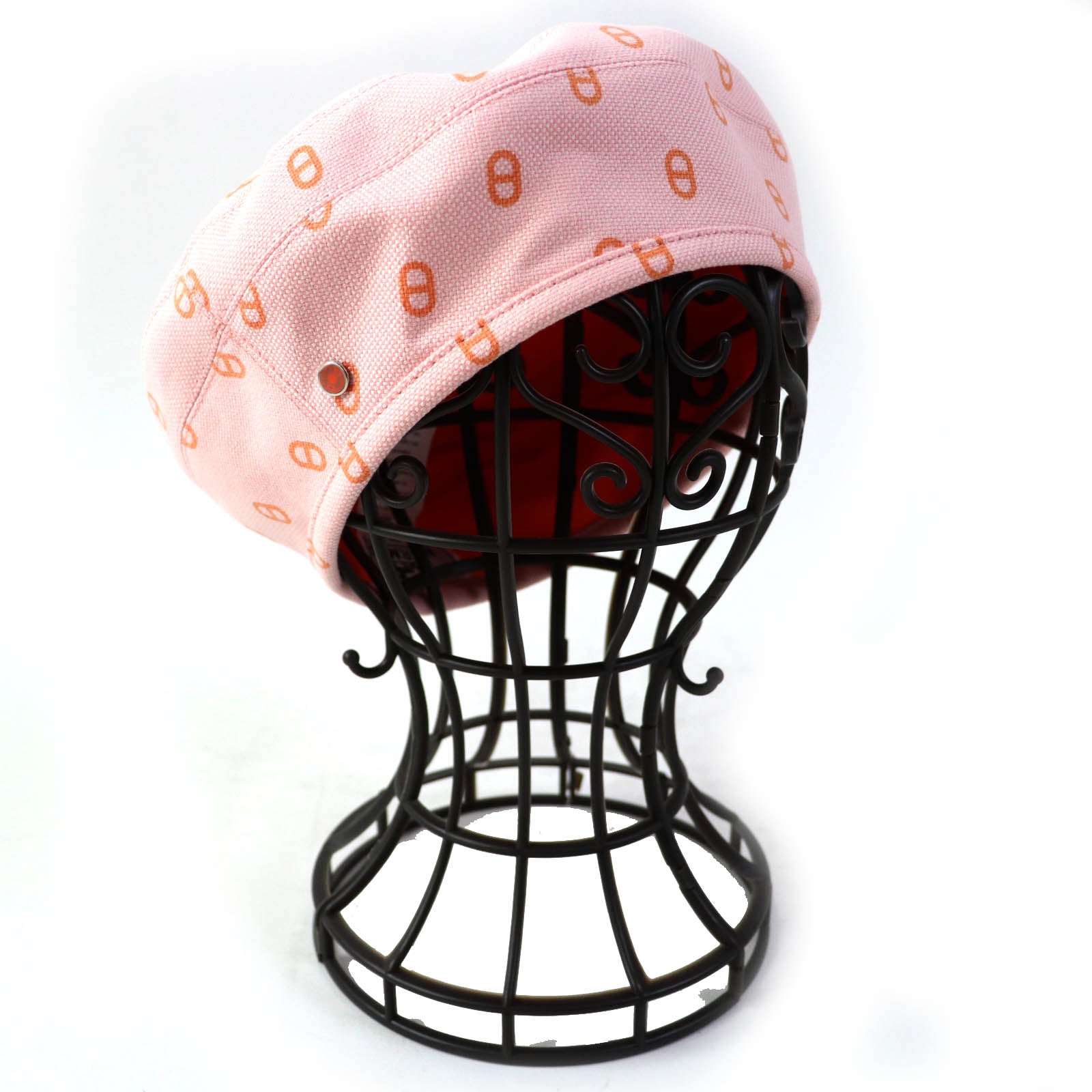 Hermes Chaine d'Ancre Beret Pink Orange 58