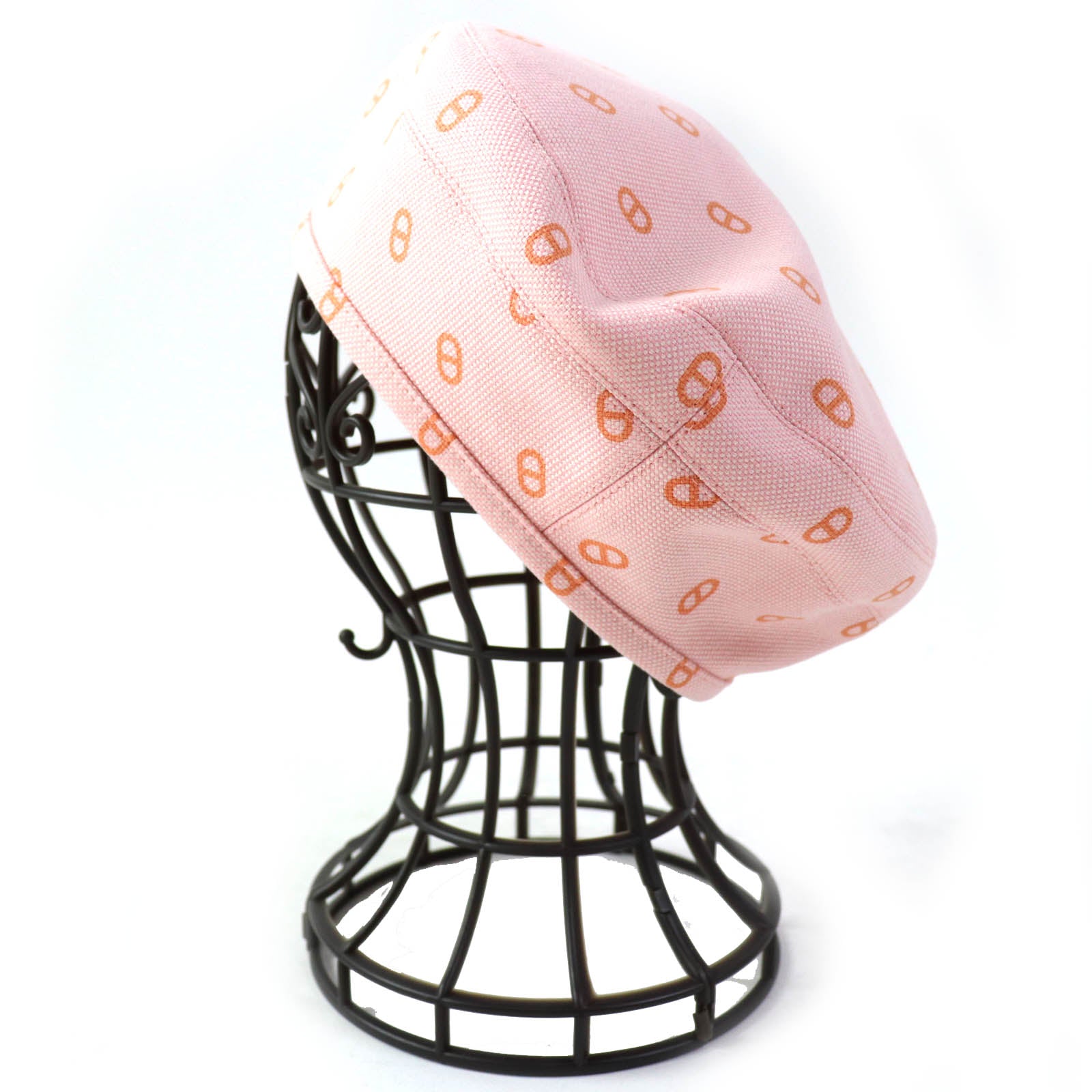 Hermes Chaine d'Ancre Beret Pink Orange 58