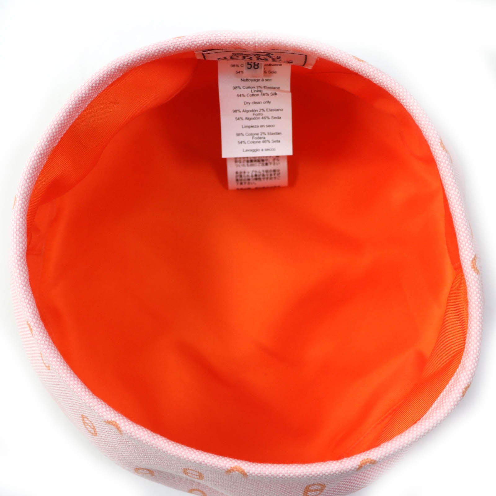 Hermes Chaine d'Ancre Beret Pink Orange 58