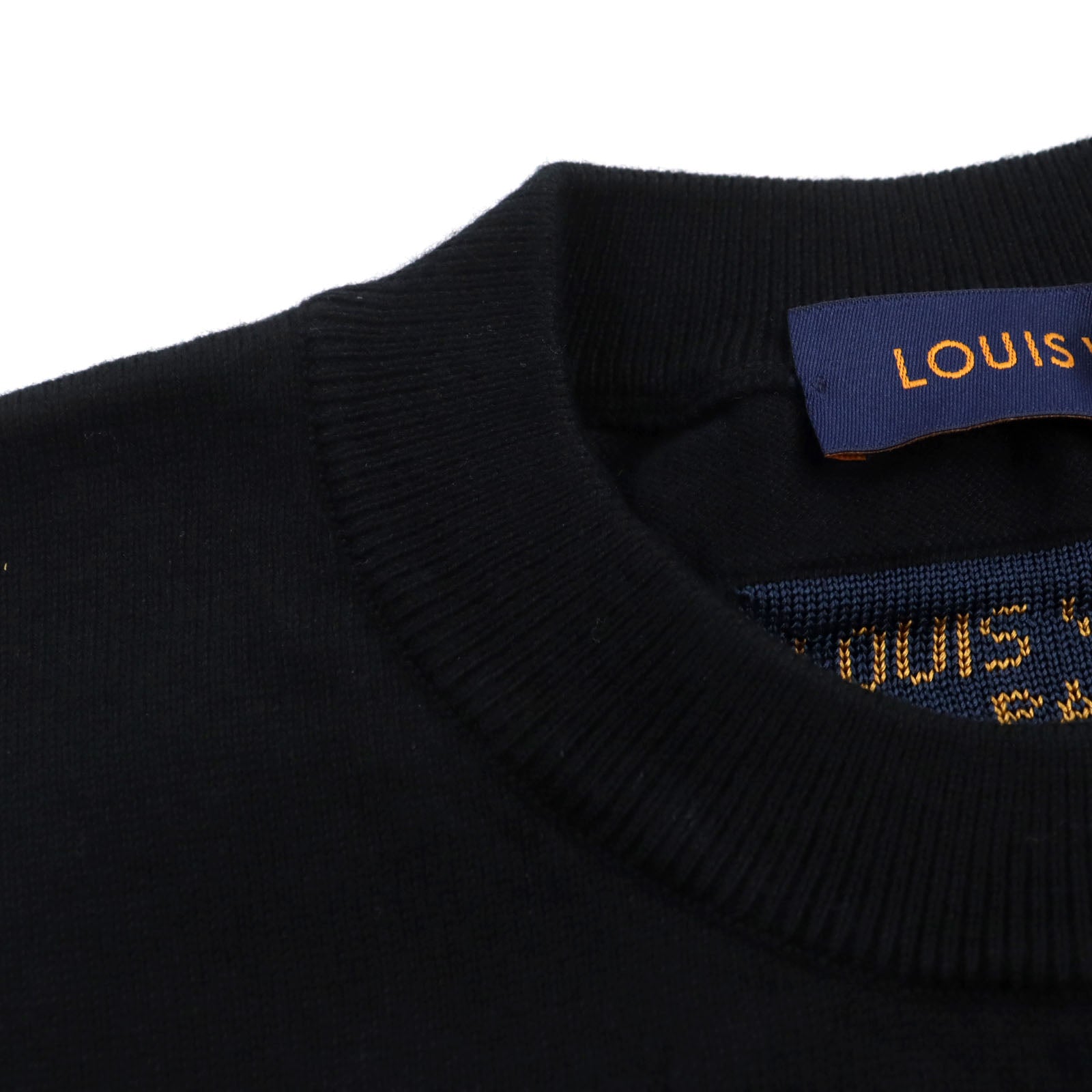 Louis Vuitton Cotton Silk Logo Print Knit T-Shirt M