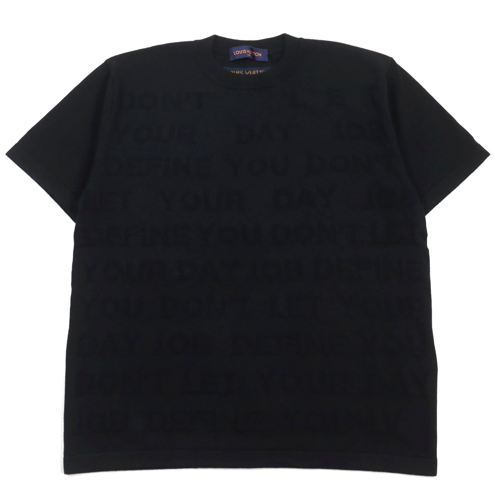 Louis Vuitton Cotton Silk Logo Print Knit T-Shirt M