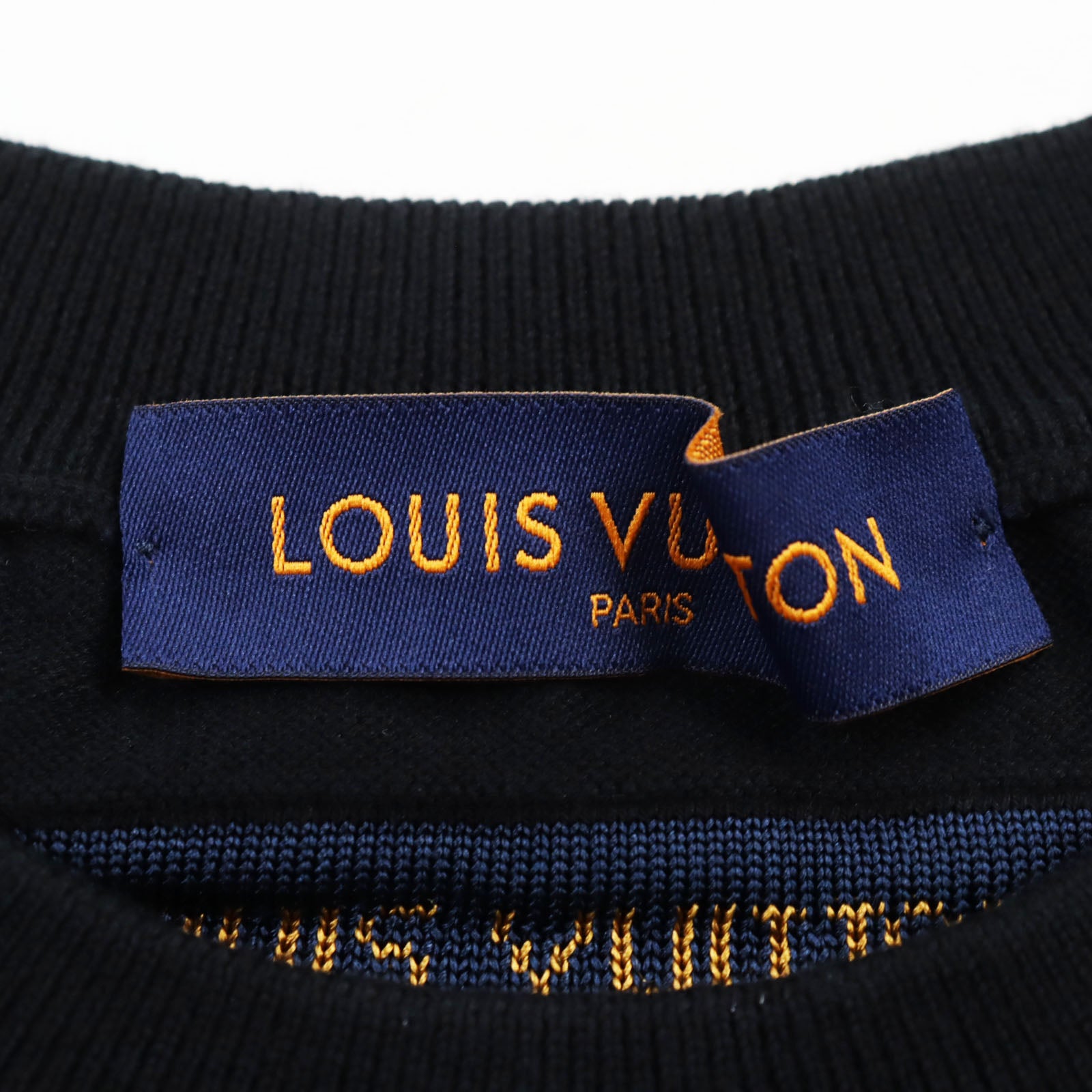 Louis Vuitton Cotton Silk Logo Print Knit T-Shirt M