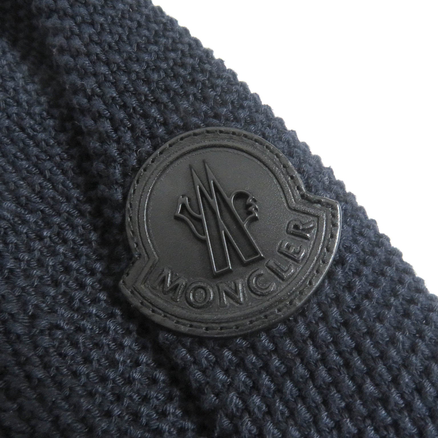 Moncler Cardigan Tricot Down Jacket Navy L