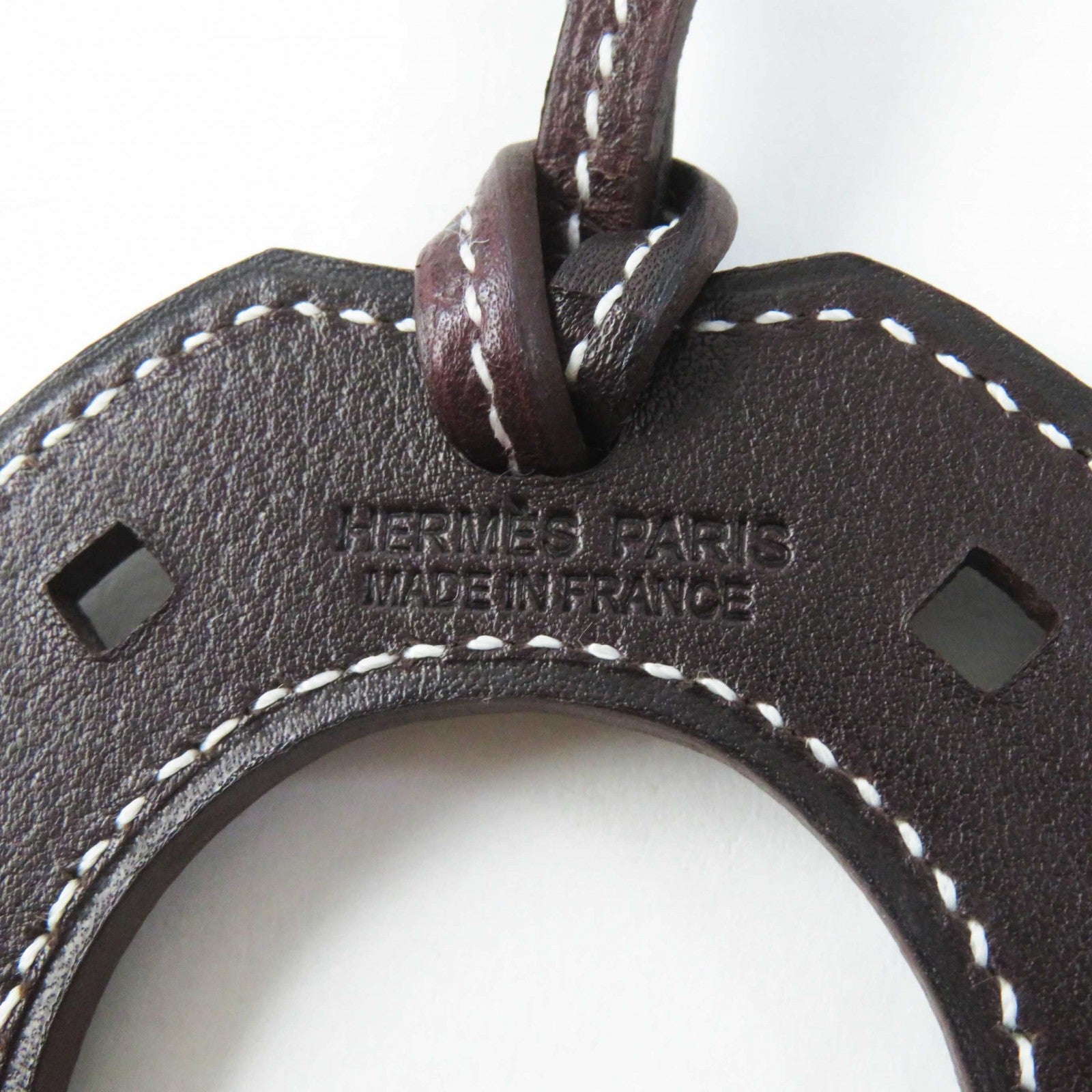 HERMES Paddock Schbar Leather Bag Charm