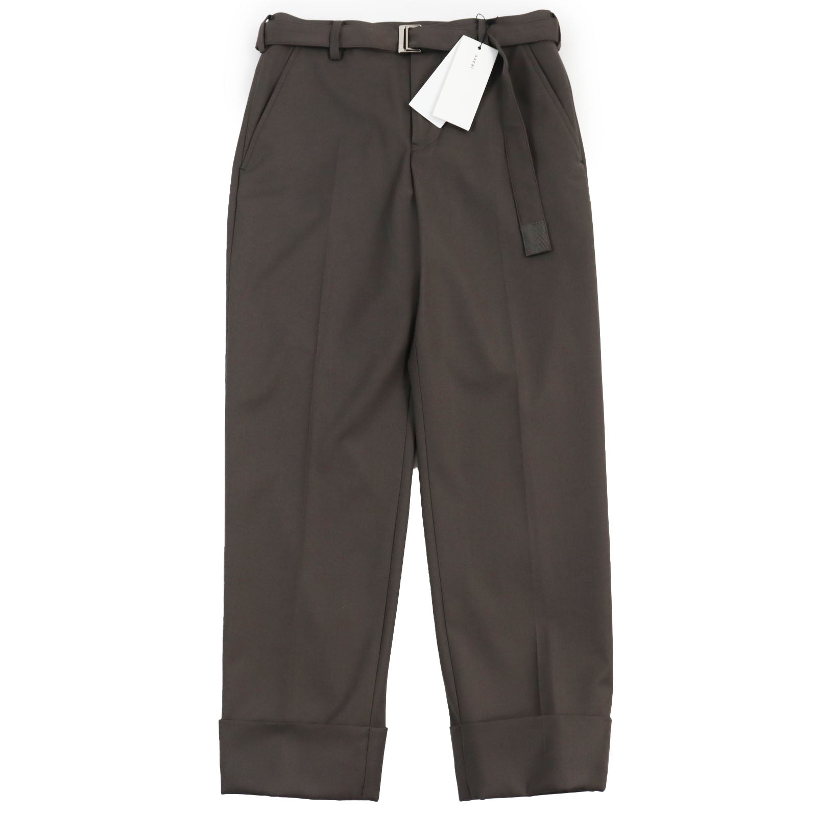 Sacai Wool Suiting Pants Brown