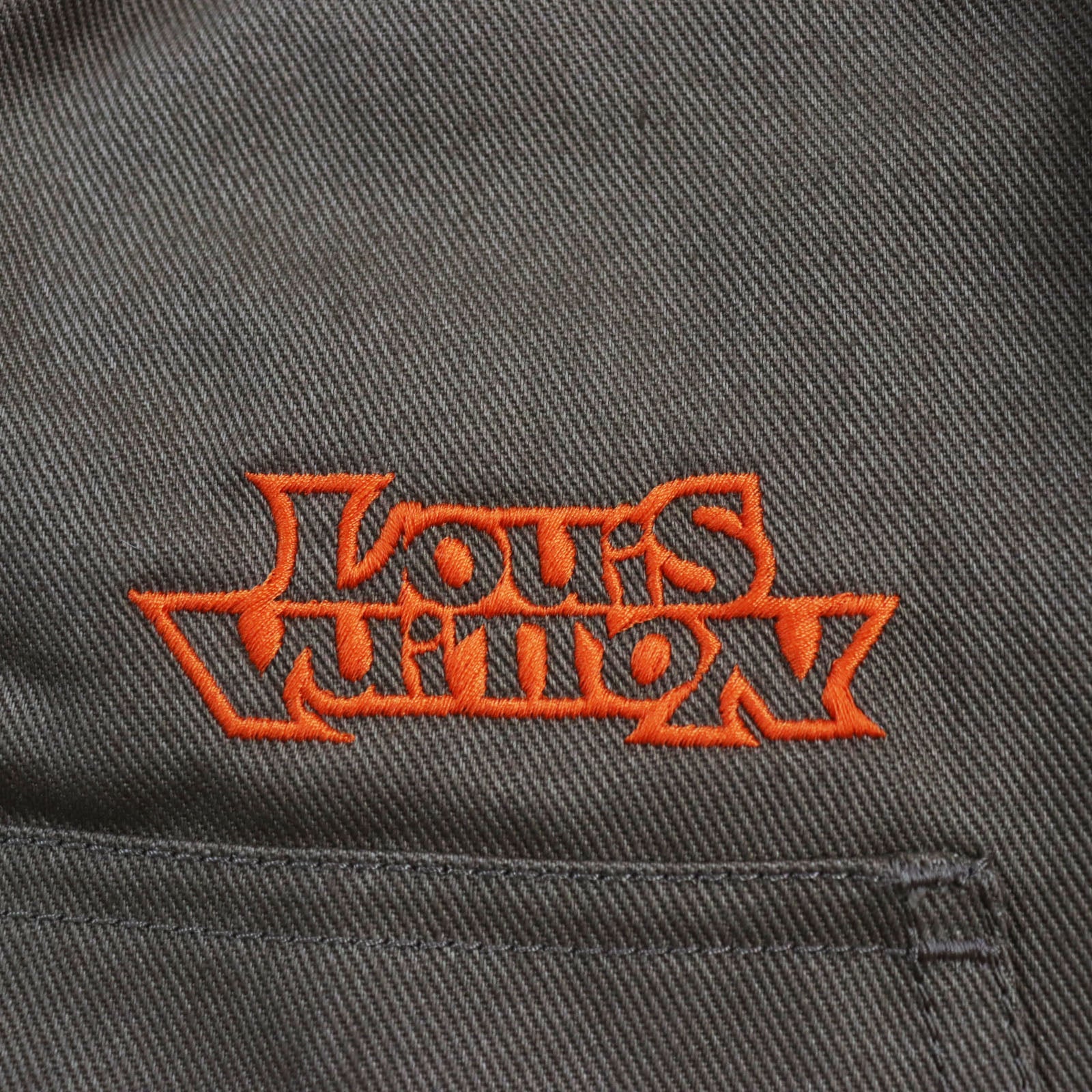 Louis Vuitton Padded Hooded Jacket Brown Orange