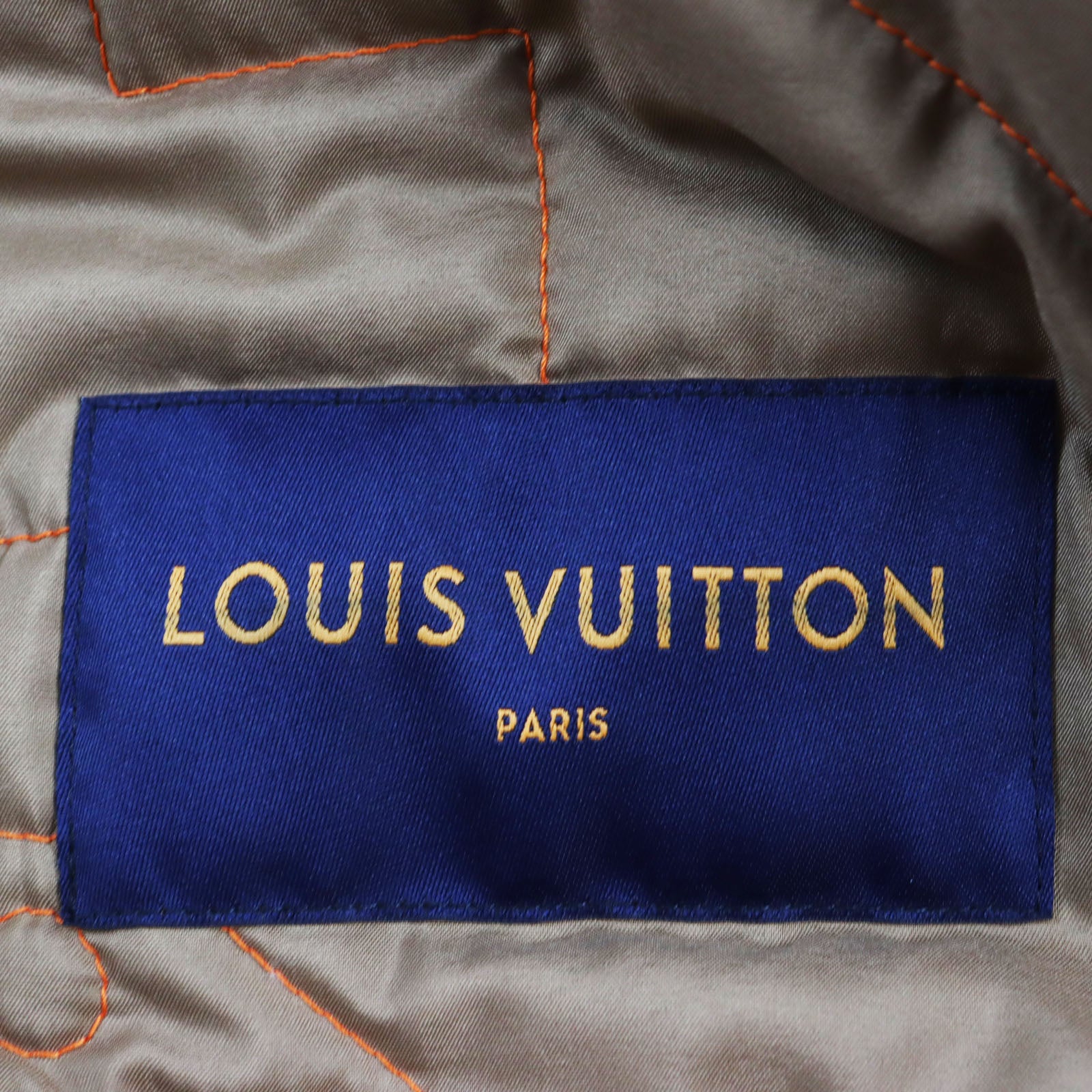 Louis Vuitton Padded Hooded Jacket Brown Orange