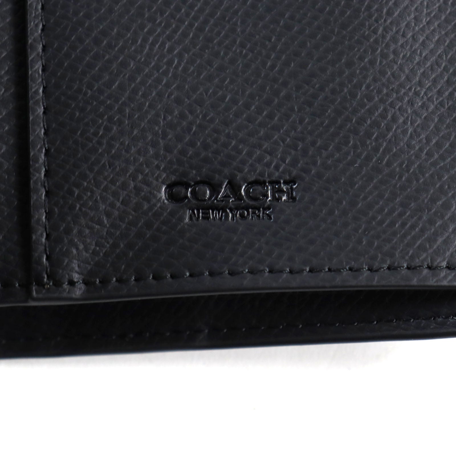 COACH F74978 Logo Engraved Long Wallet Black