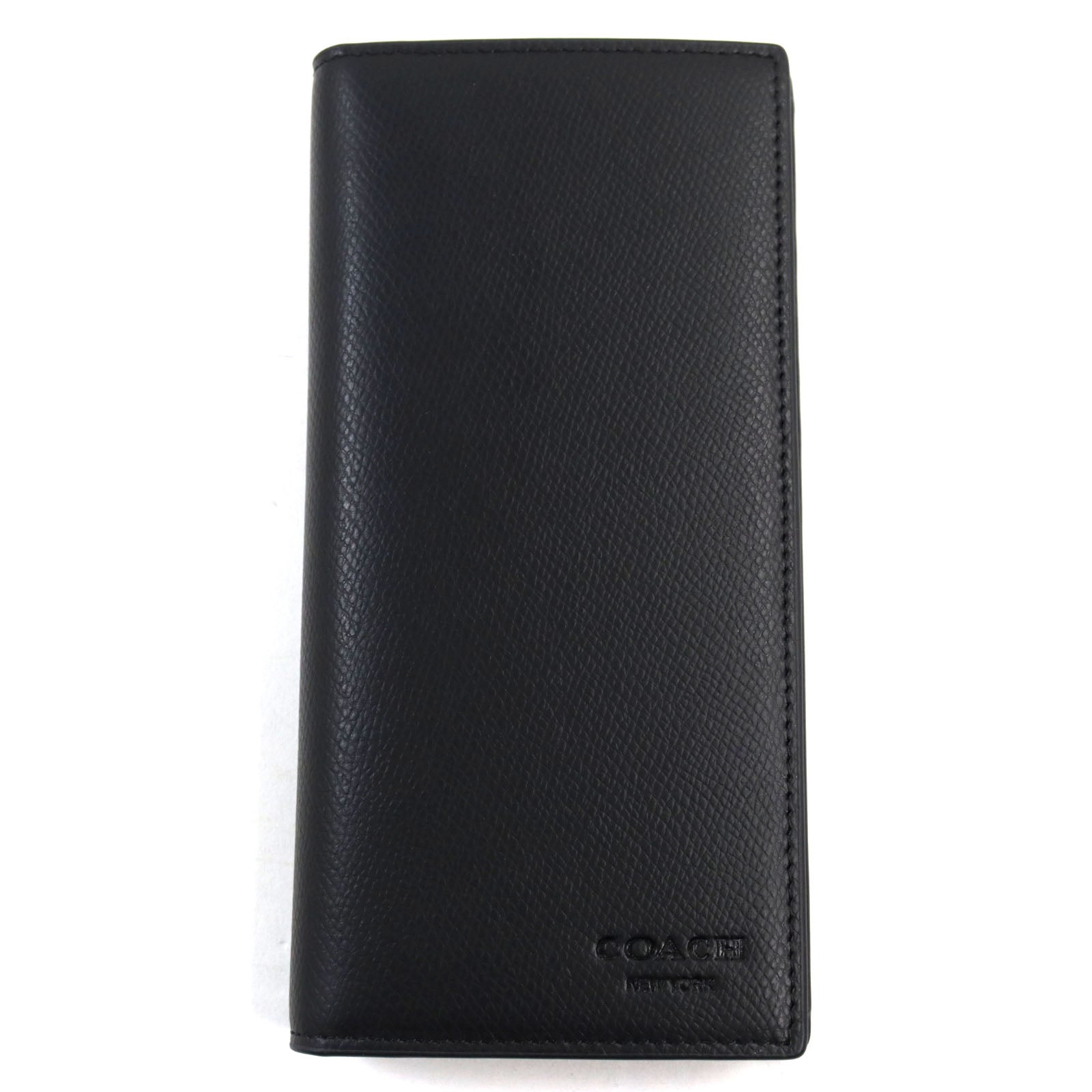 COACH F74978 Logo Engraved Long Wallet Black