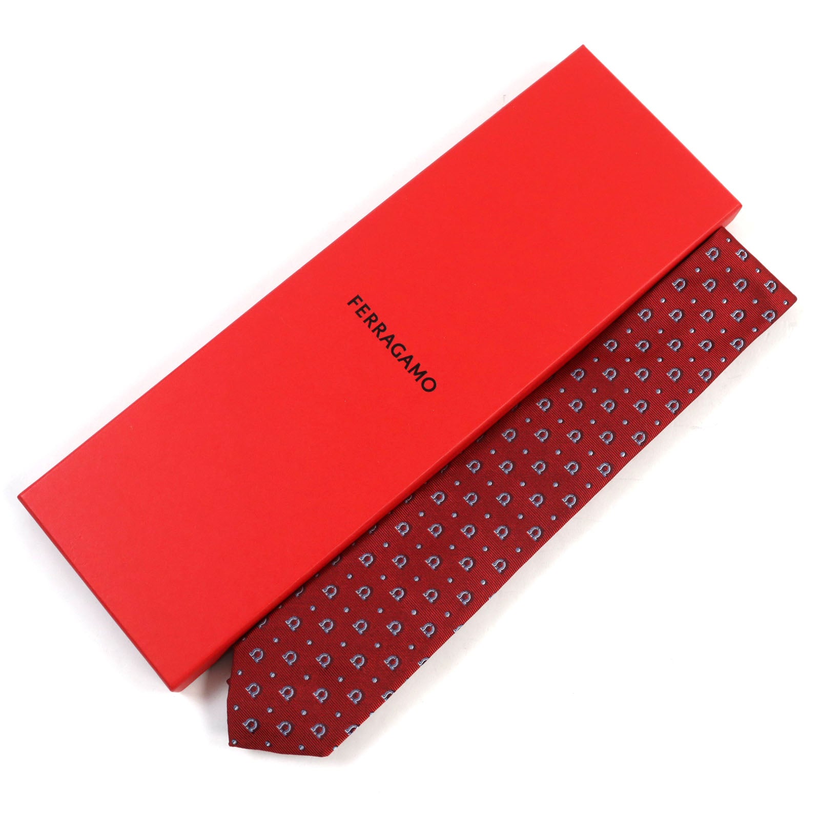 Ferragamo Silk Gancini Polka Dot Tie