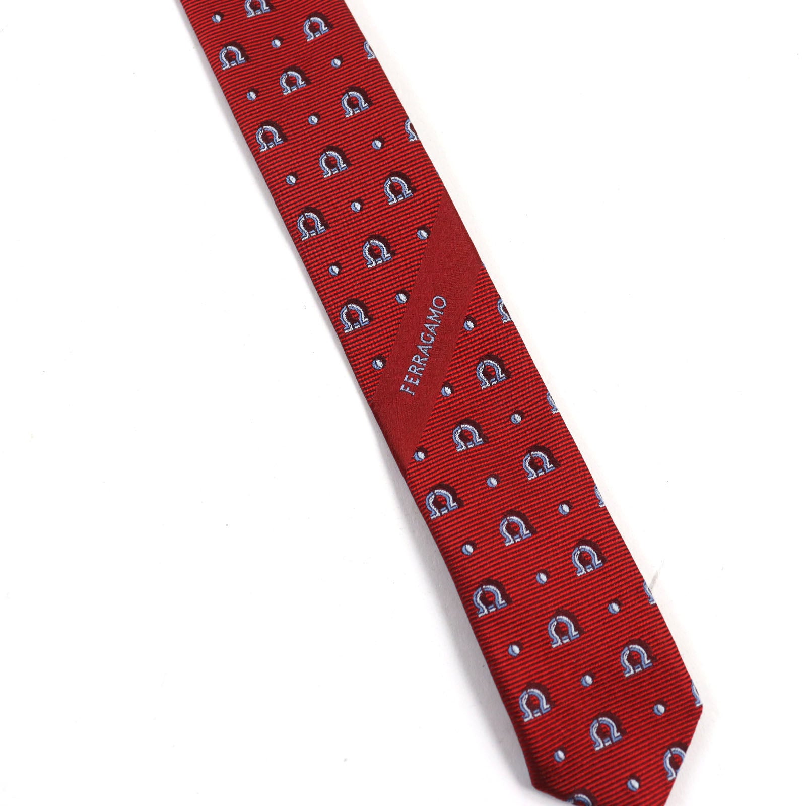 Ferragamo Silk Gancini Polka Dot Tie