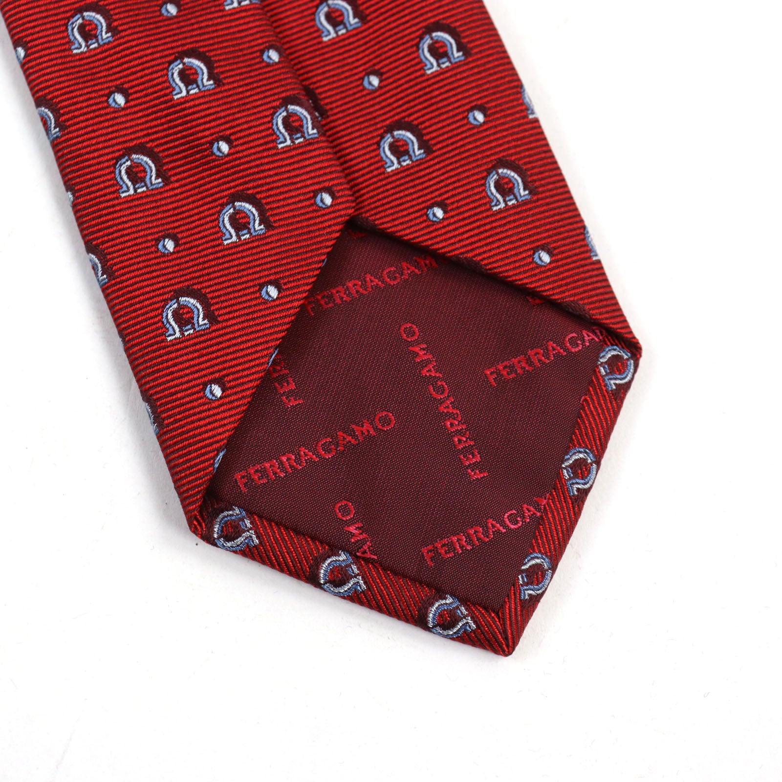 Ferragamo Silk Gancini Polka Dot Tie