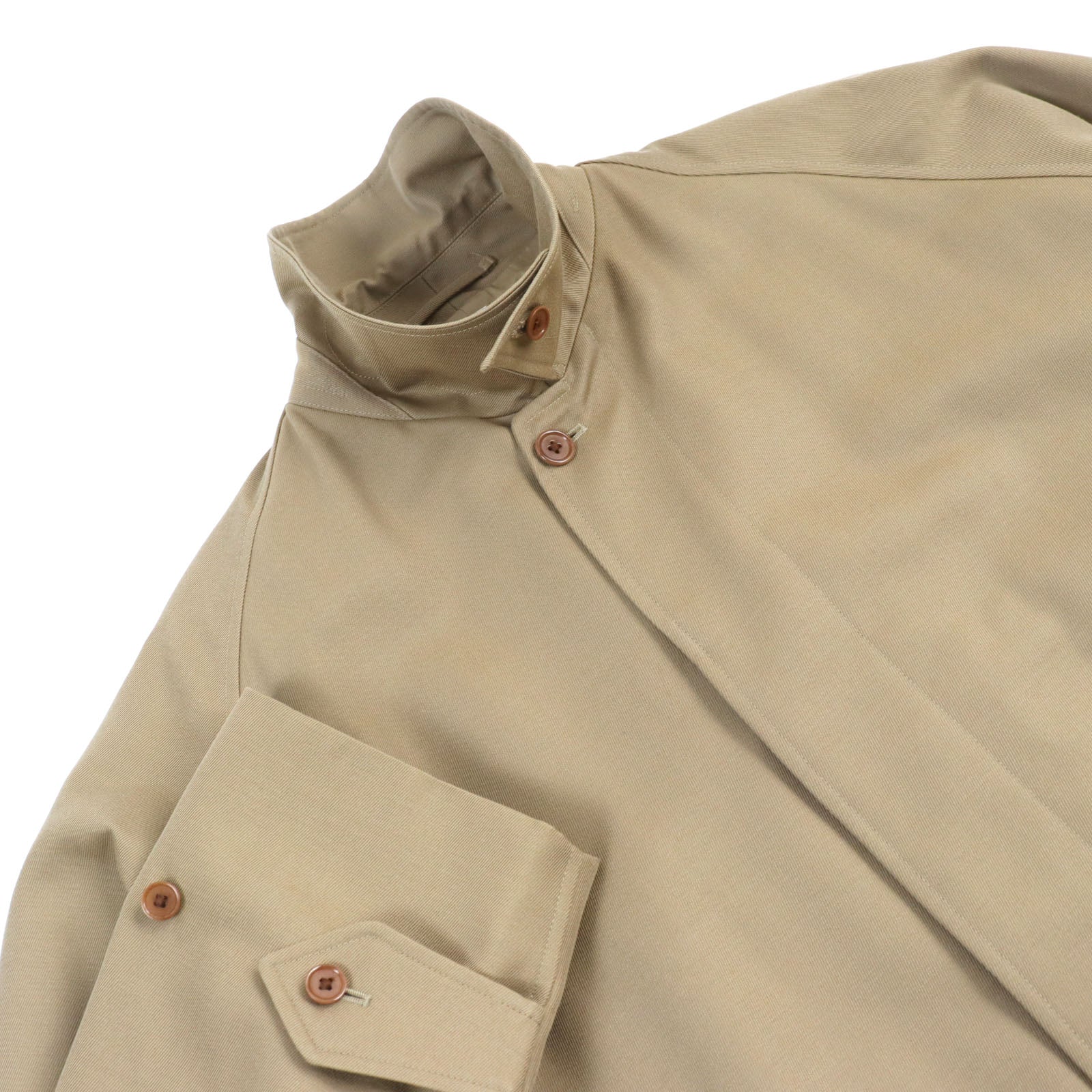 KAPTAIN SUNSHINE Cavalry Twill Walker Coat Wool Cotton Beige