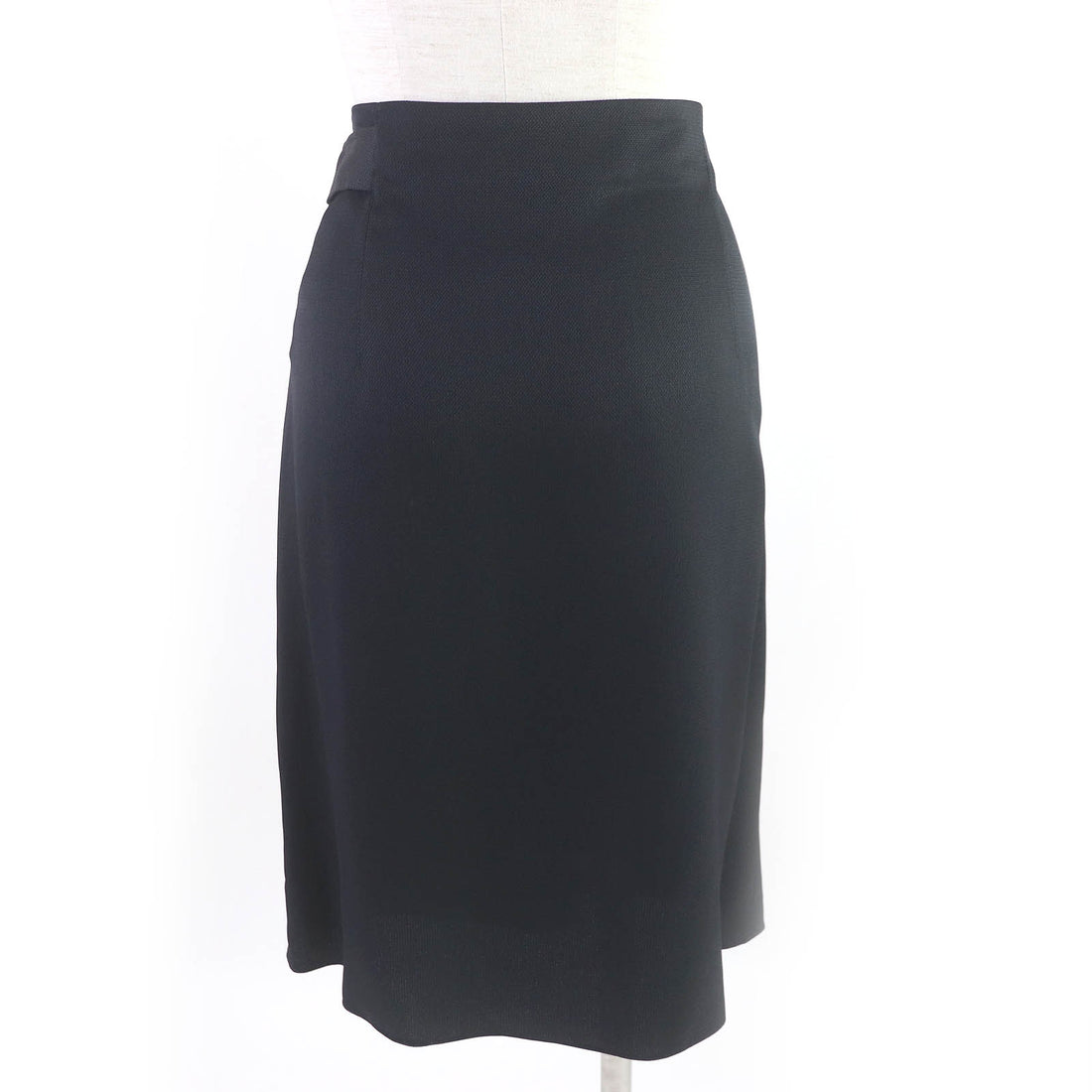 Hermes Medor Pleated Wrap Skirt Dark Navy