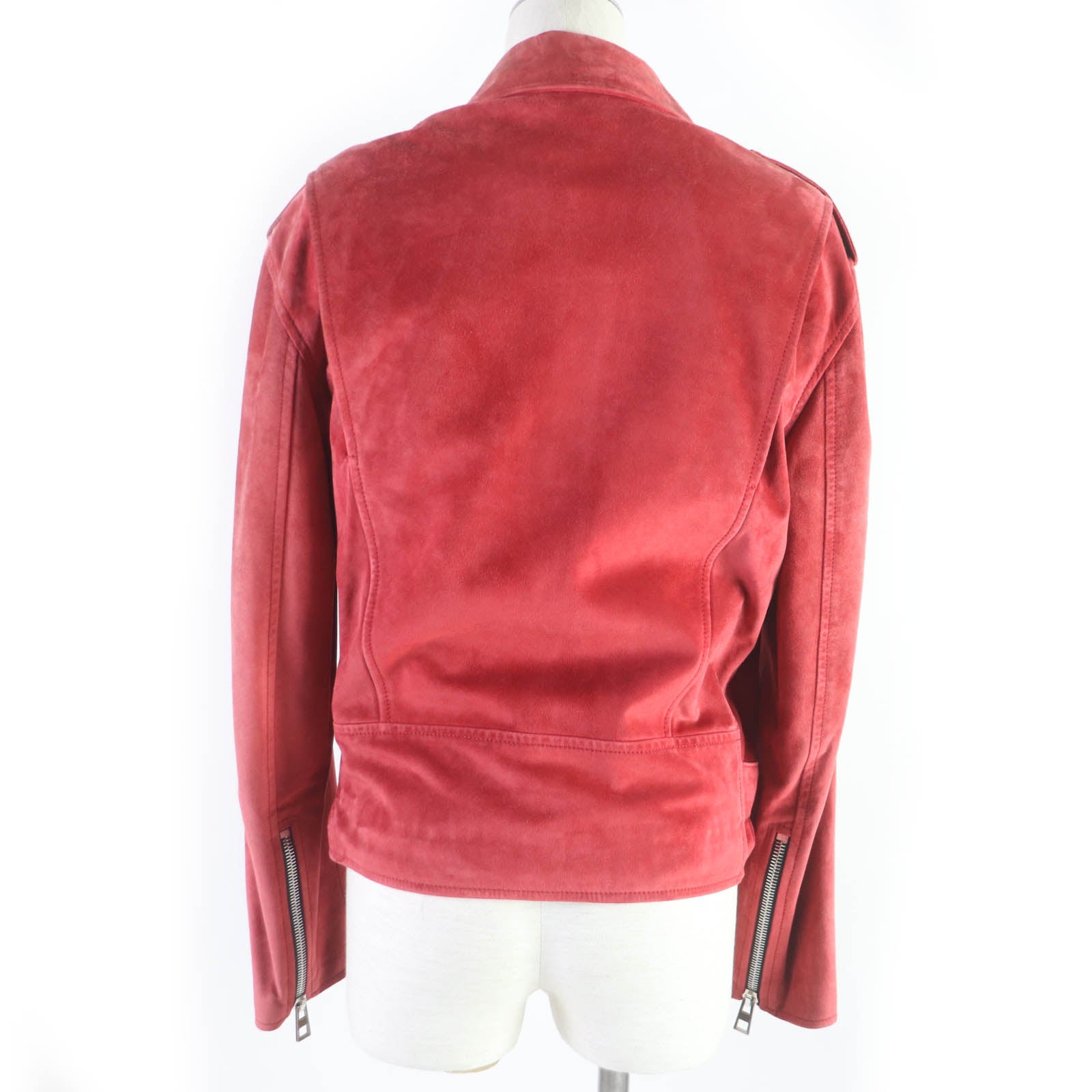 Loewe Anagram Leather Jacket Double Breasted Red