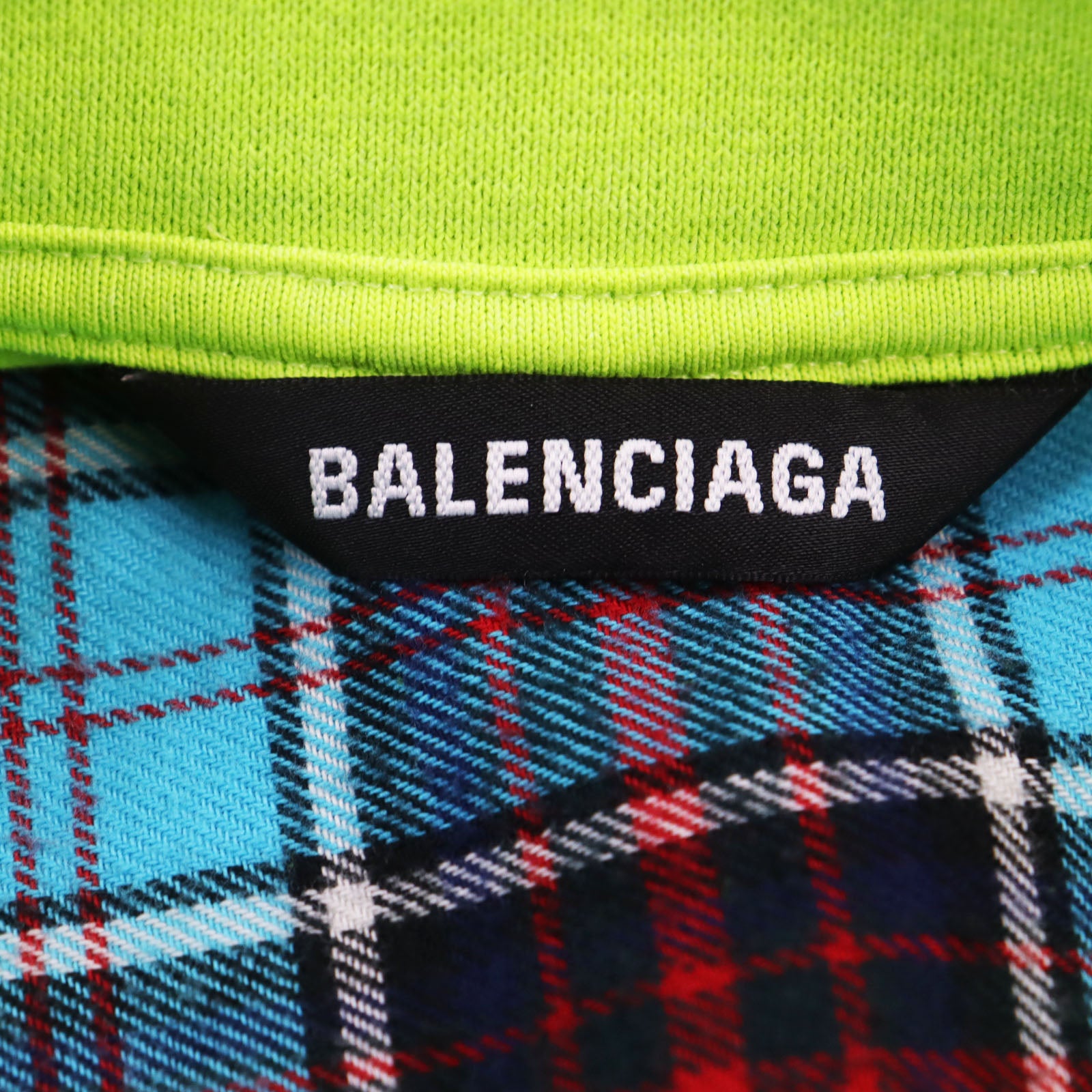 Balenciaga Trompe L'oeil Check Shirt Blue