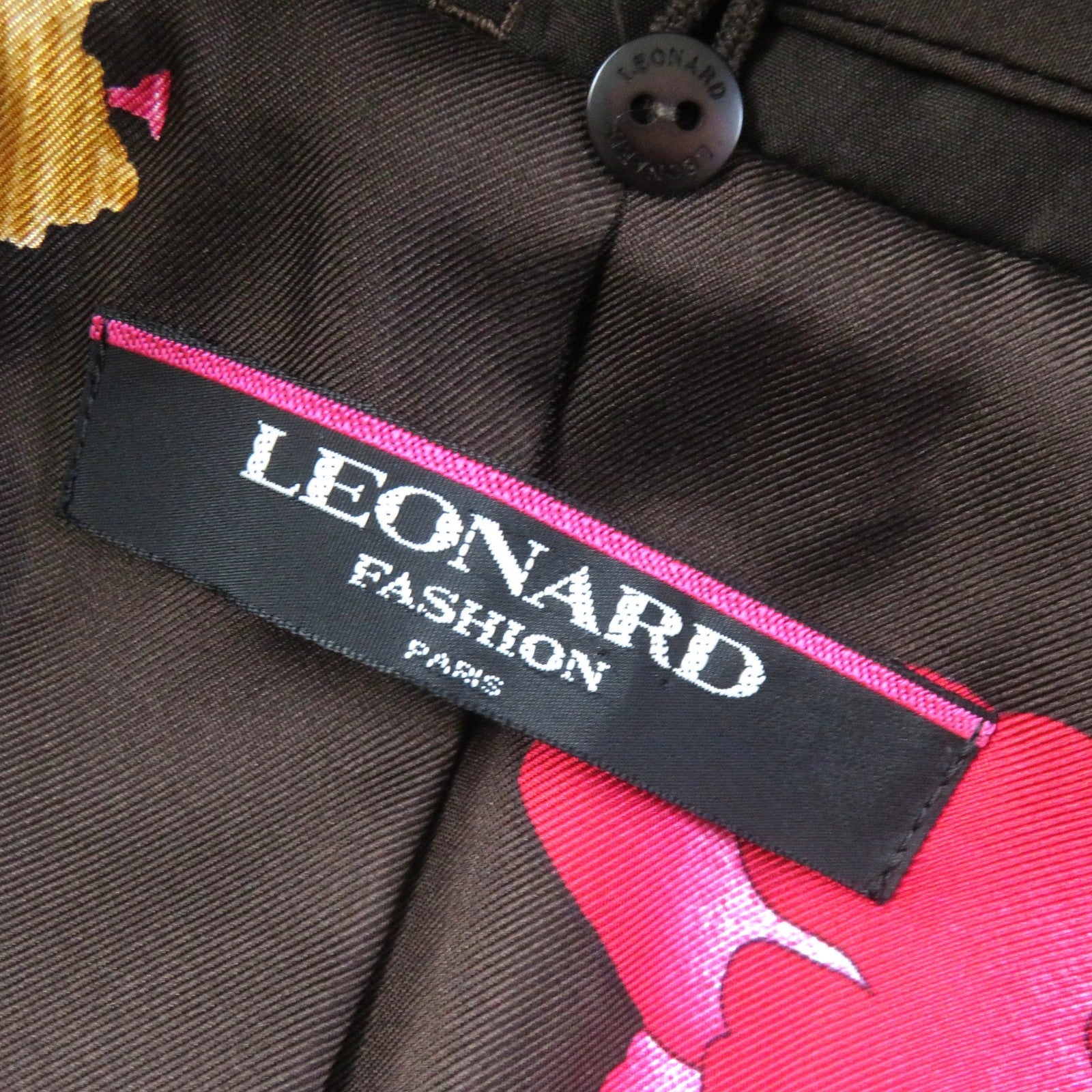 LEONARD FASHION Silk Fox Fur Collar Jacket 9AR