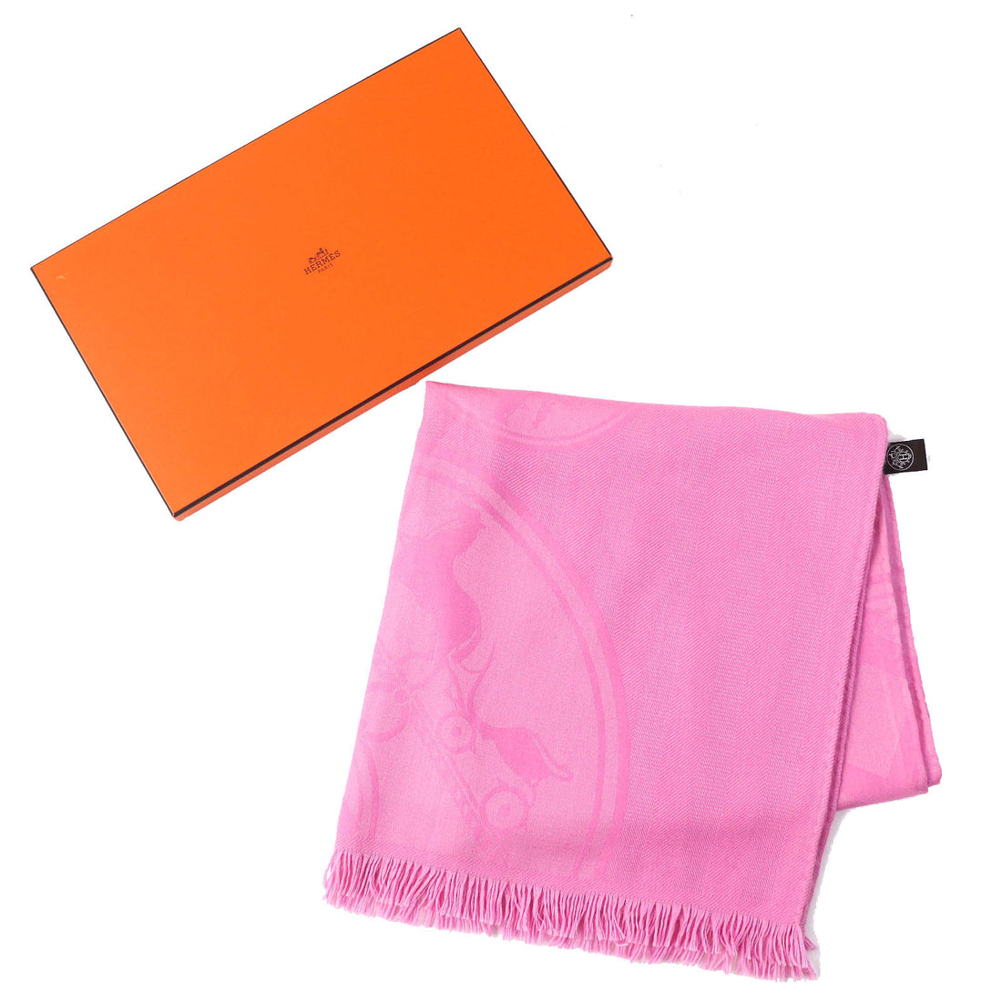 Hermes New Libris Cashmere Silk Shawl