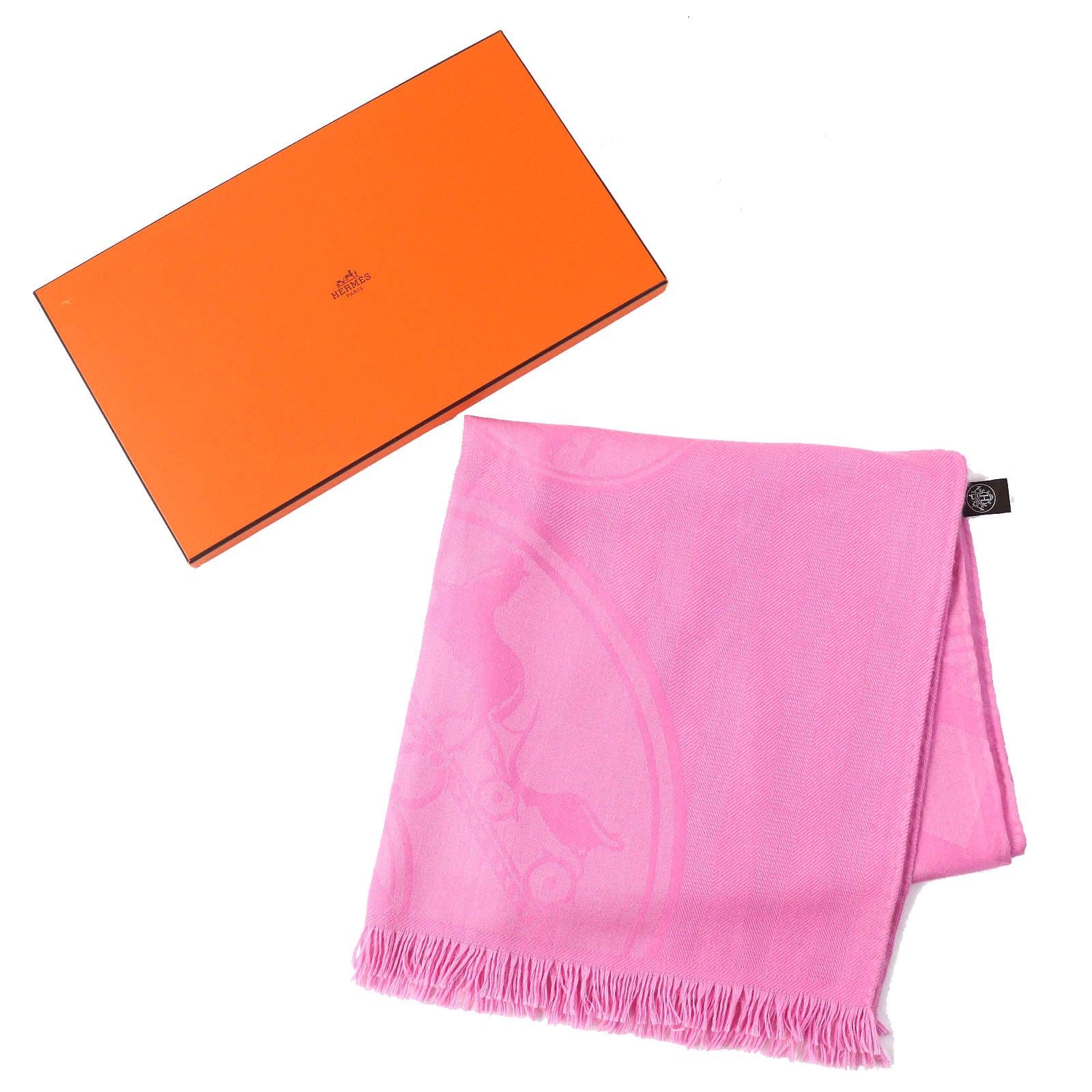 Hermes New Libris Cashmere Silk Shawl