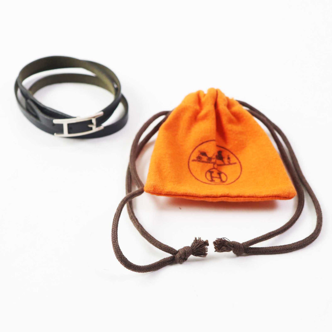 Hermes Beapi de Bourtour Leather Bracelet