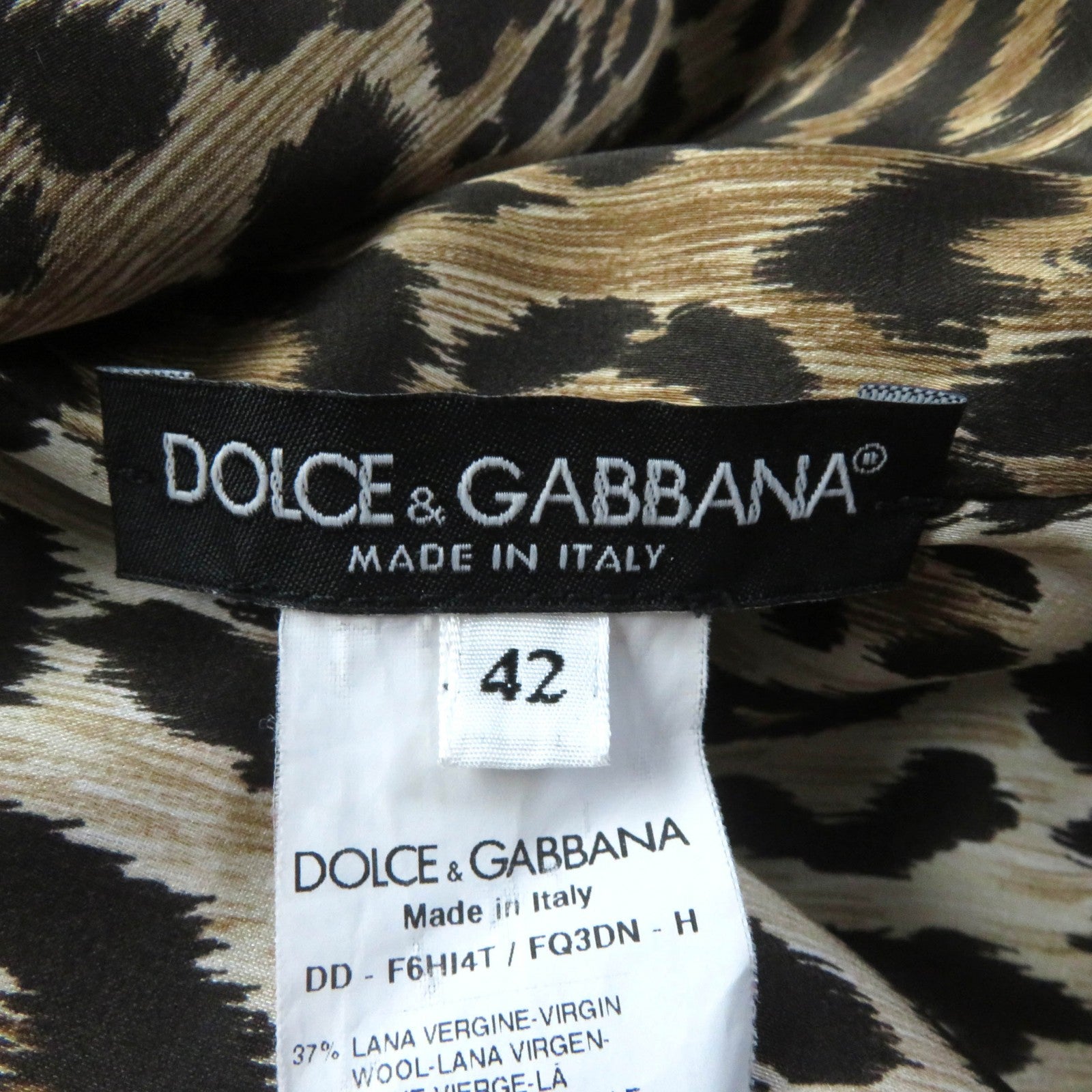 Dolce & Gabbana Plaid V-neck Tweed Dress