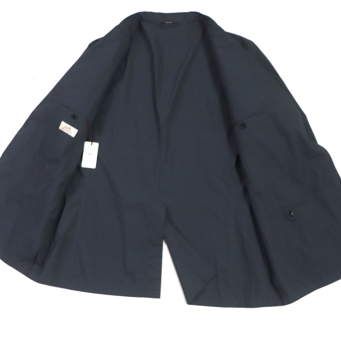 Hermes Cotton Single Tailored Jacket Navy