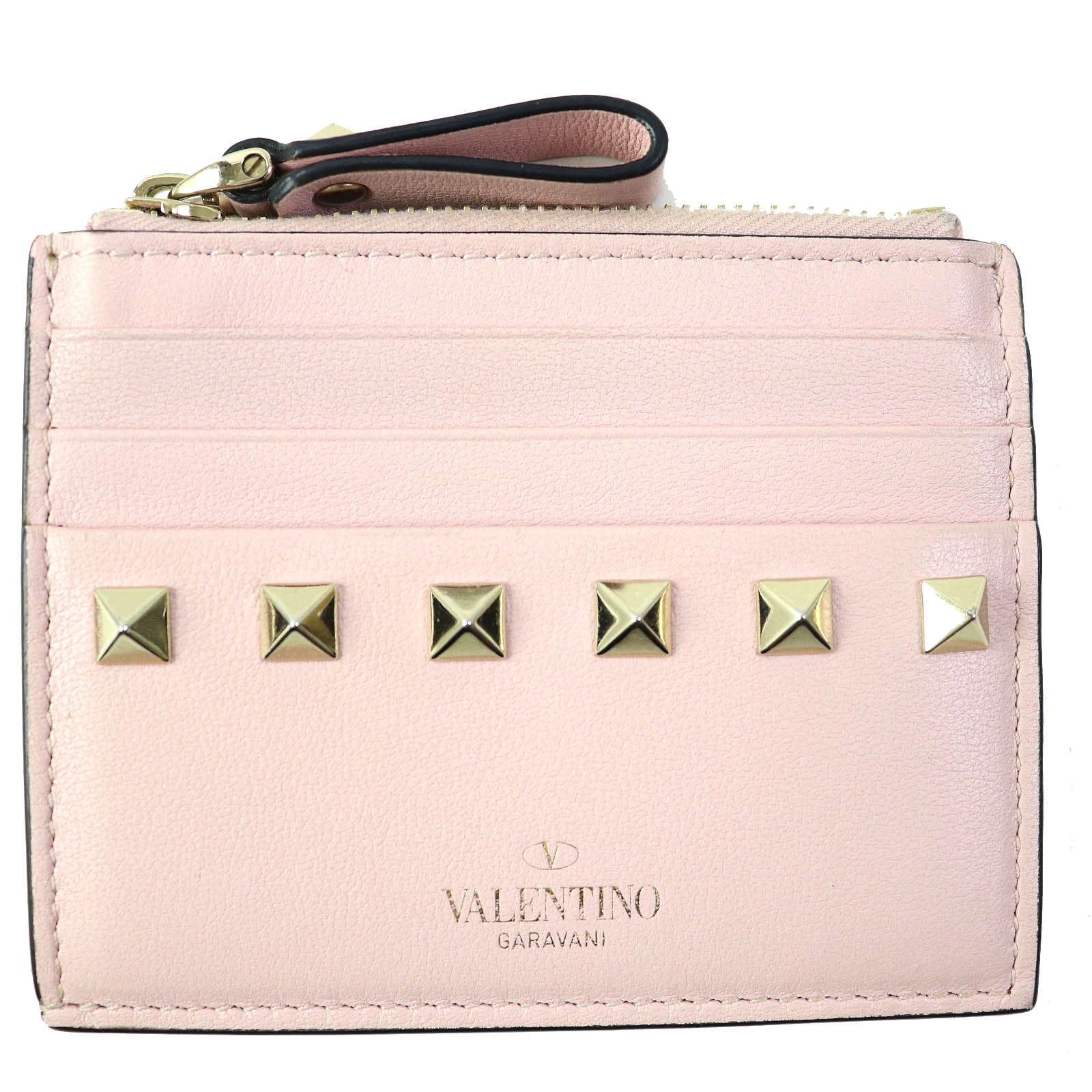 Valentino Rockstud Card Holder Coin Case