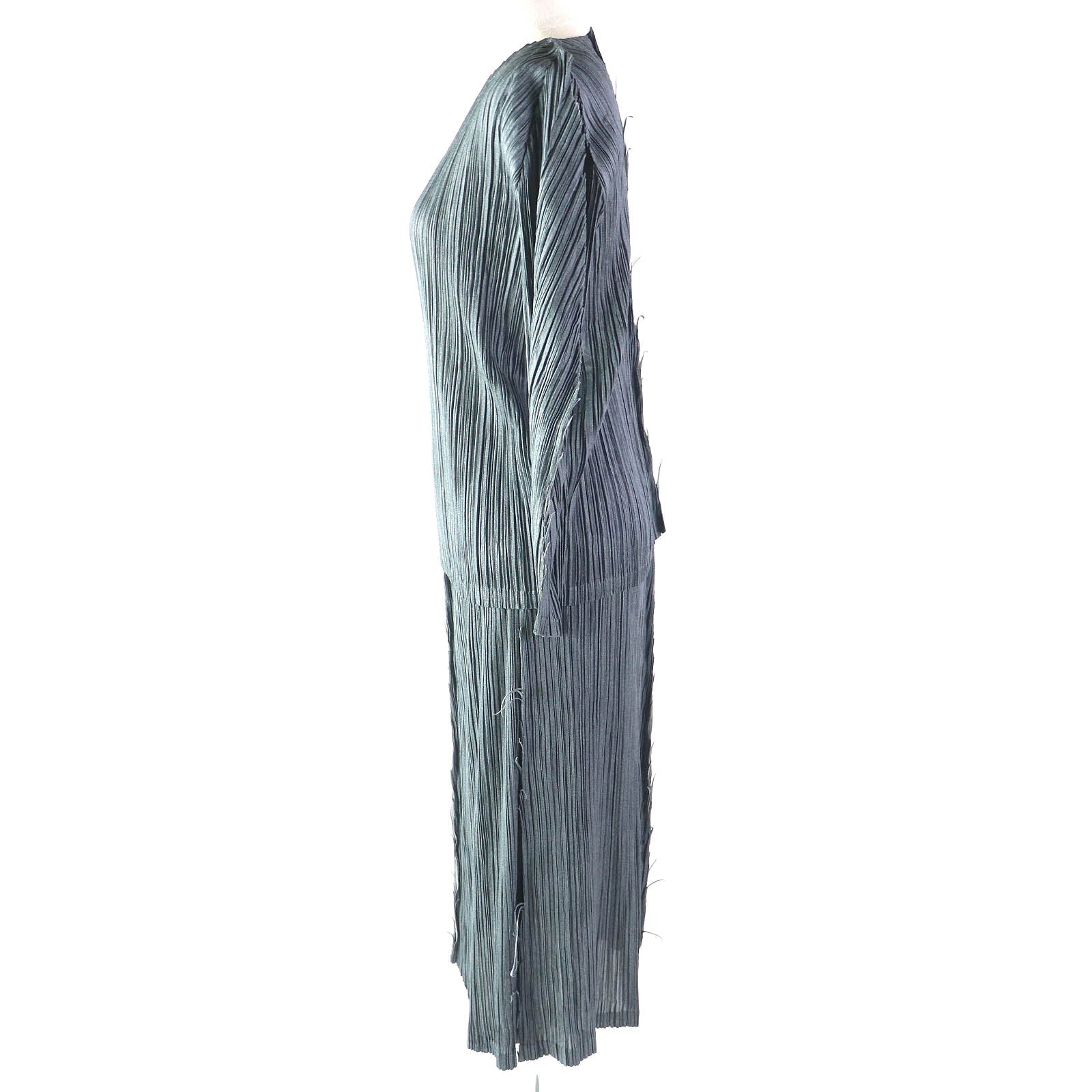 Pleats Please Polyester Skirt Set Gray