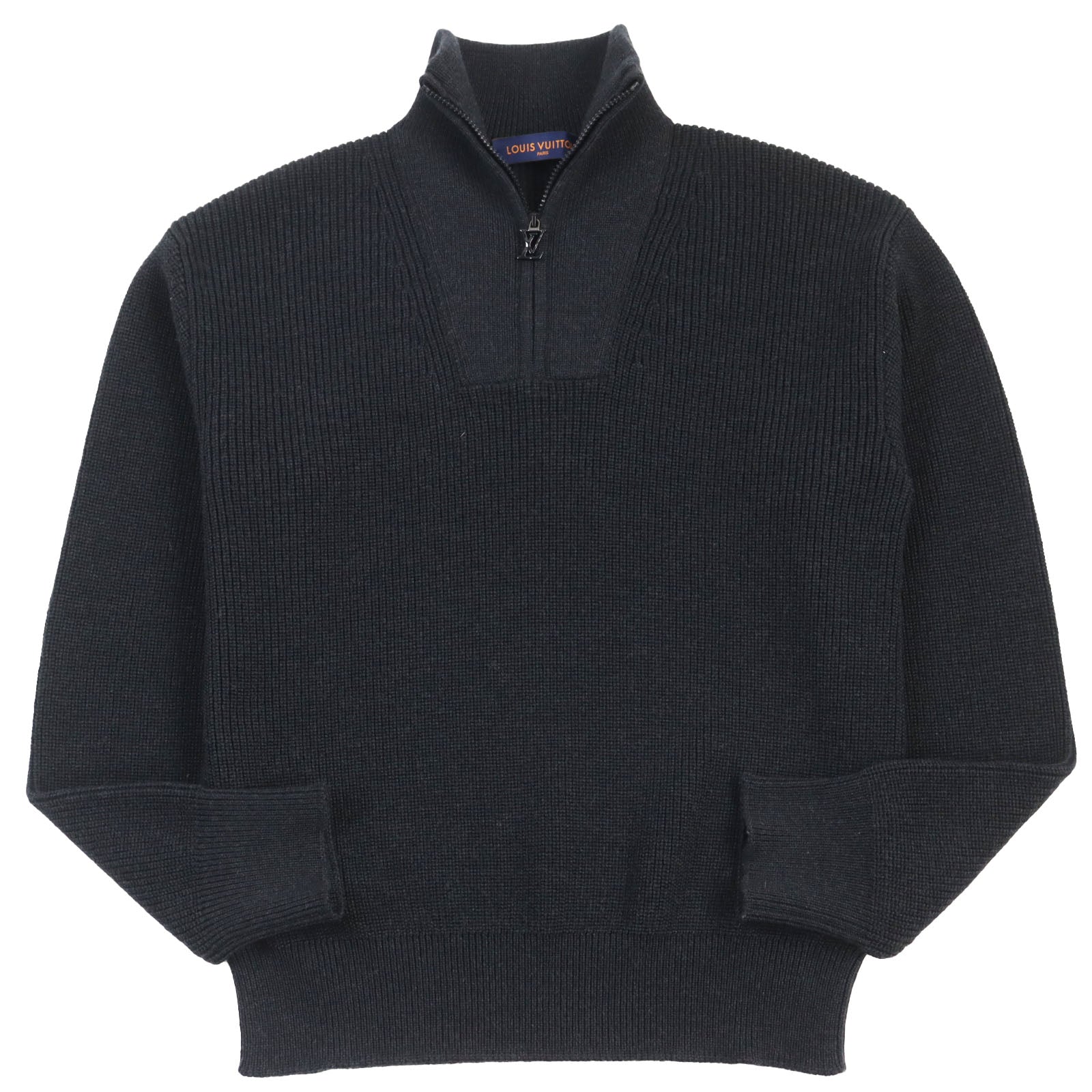 Louis Vuitton Wool Half-Zip Sweater Charcoal Gray S