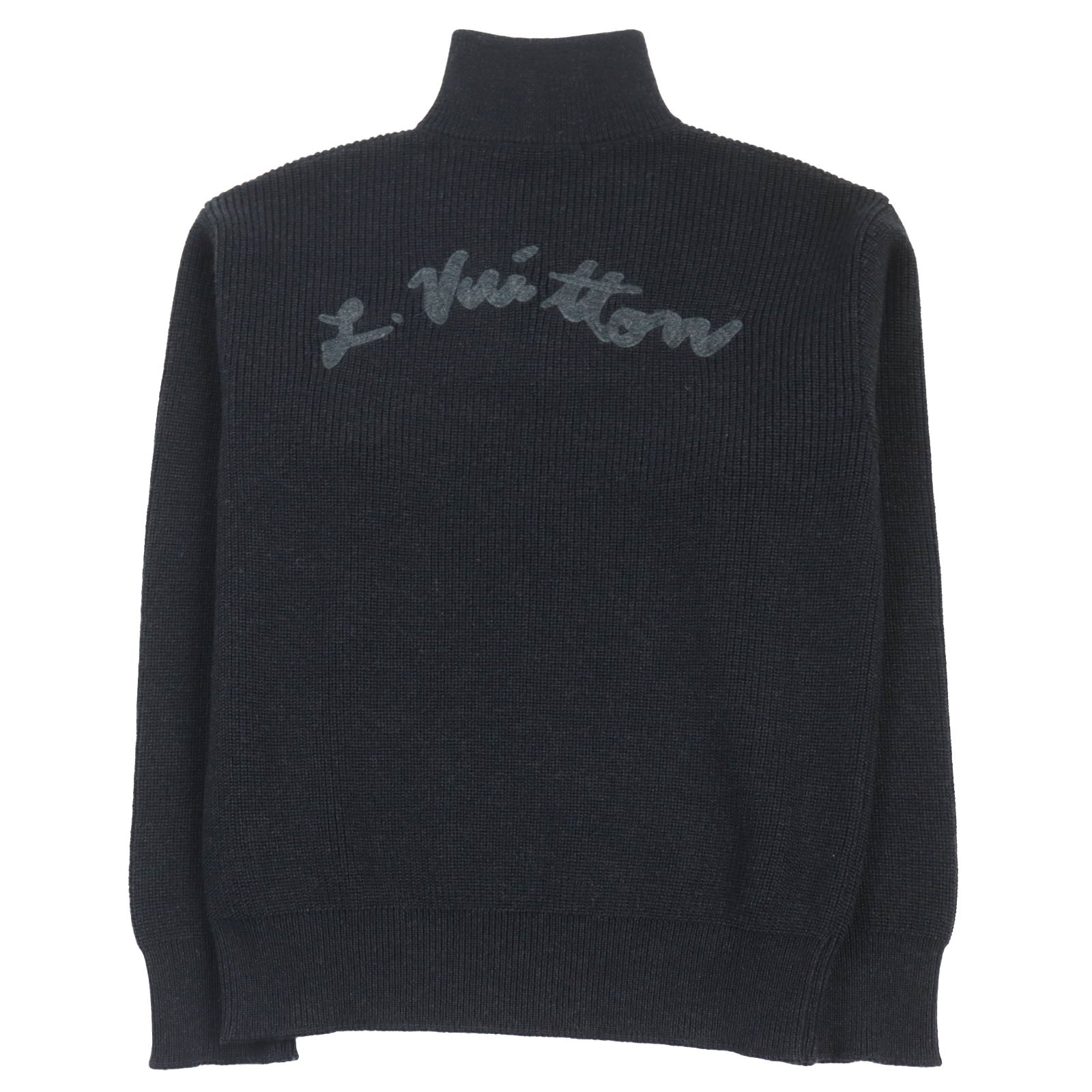 Louis Vuitton Wool Half-Zip Sweater Charcoal Gray S