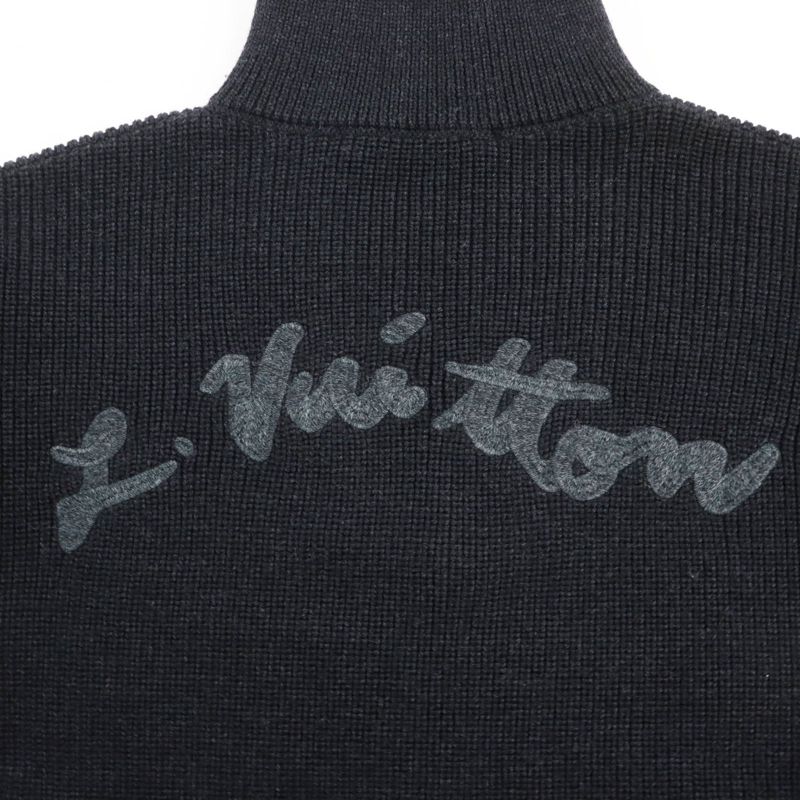 Louis Vuitton Wool Half-Zip Sweater Charcoal Gray S