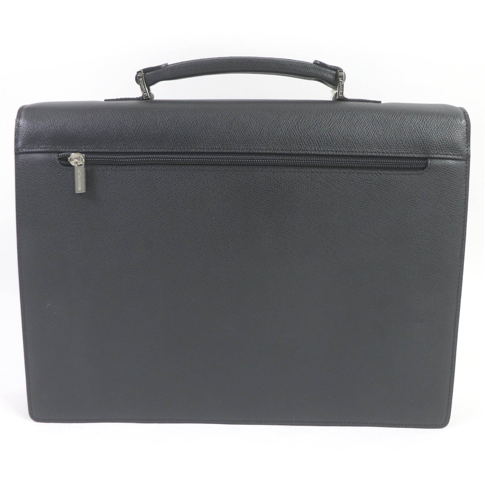 Le Tanua Leather Business Briefcase Black