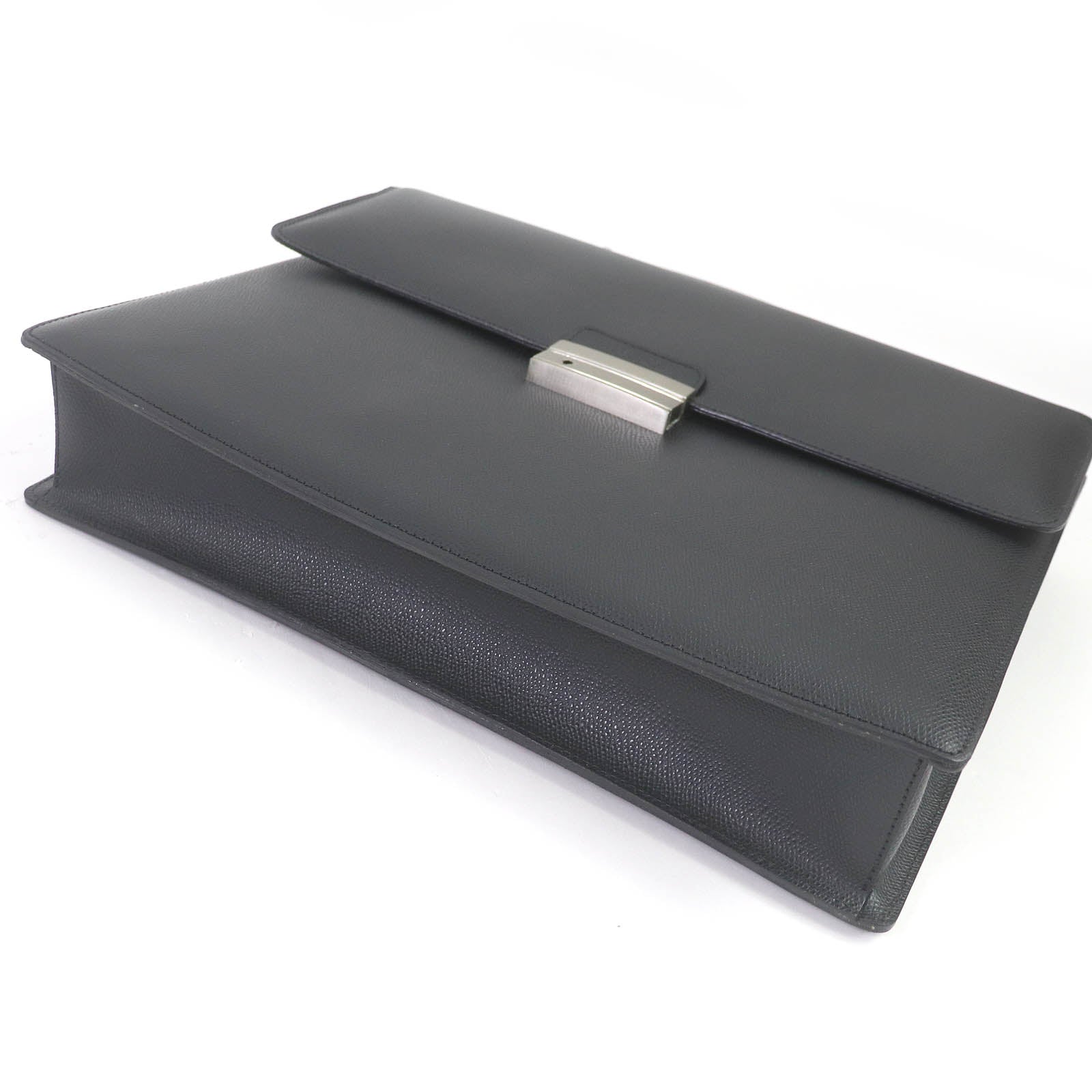 Le Tanua Leather Business Briefcase Black