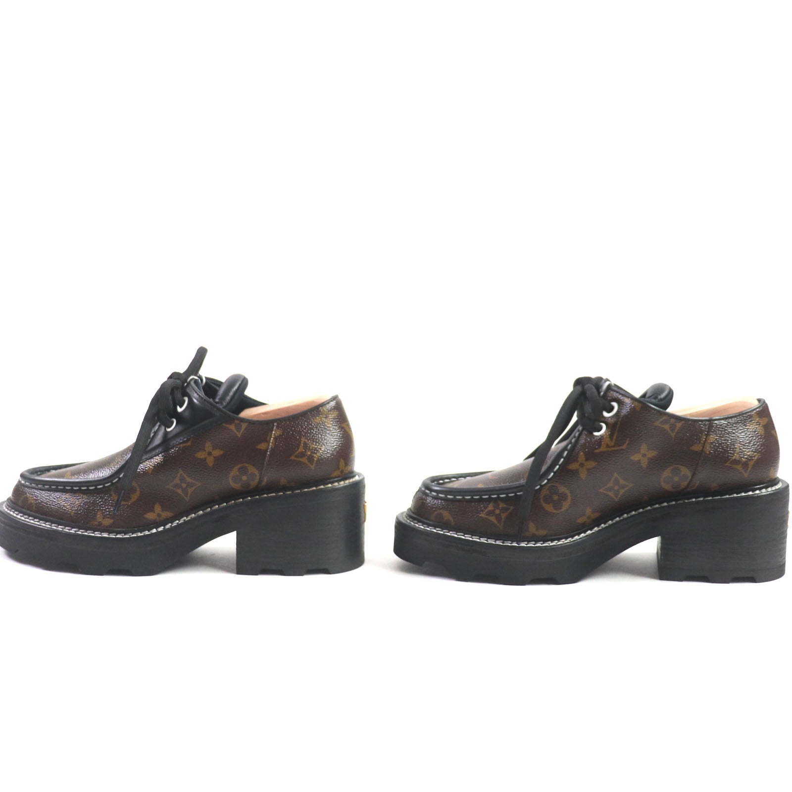 Louis Vuitton Bobble Line Derby Leather Shoes