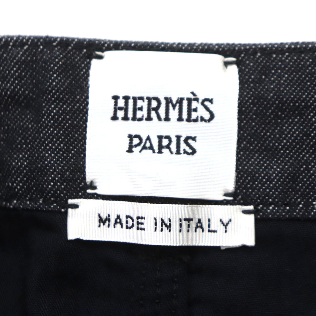 Hermes Cotton Elastane Mini Skirt Black 36 Women