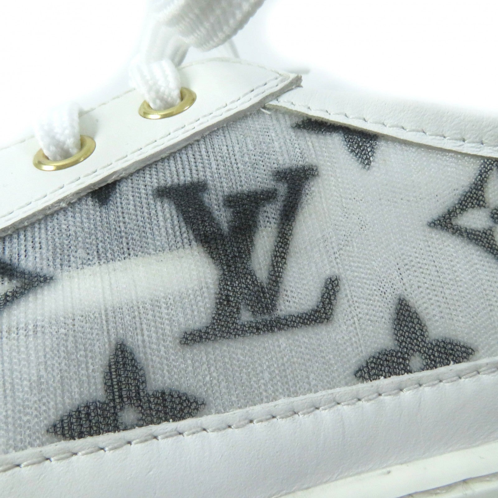 Louis Vuitton Monogram Mesh Leather Sneakers