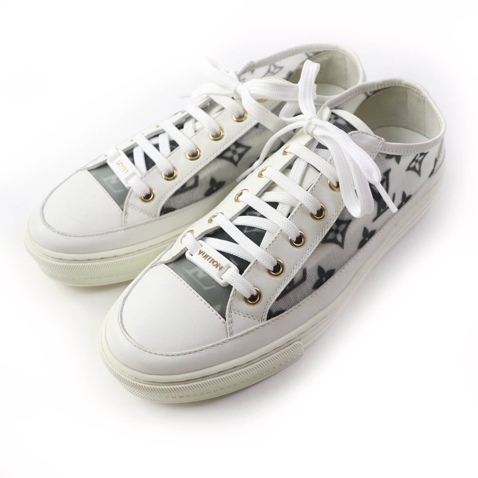 Louis Vuitton Monogram Mesh Leather Sneakers