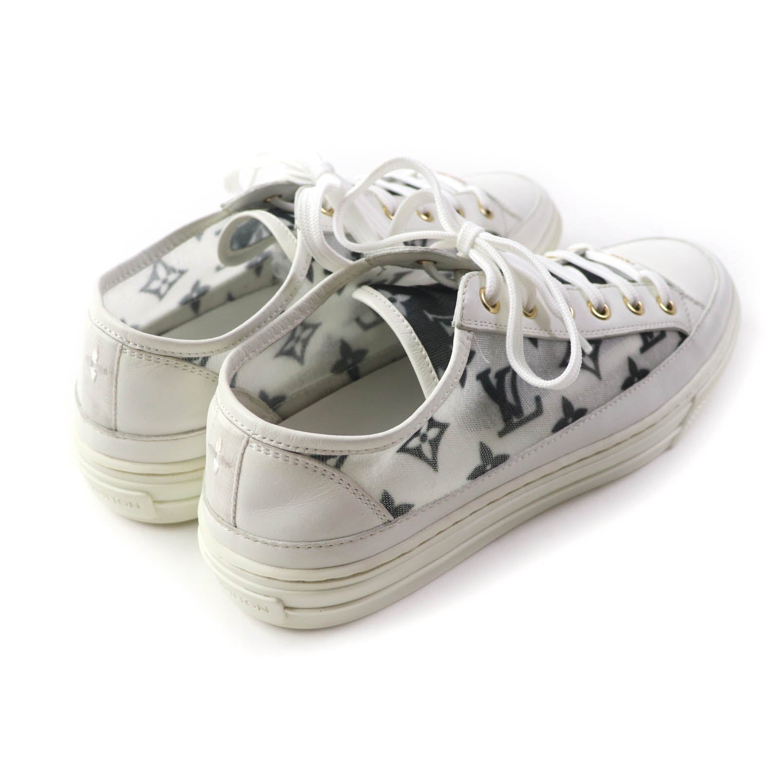 Louis Vuitton Monogram Mesh Leather Sneakers