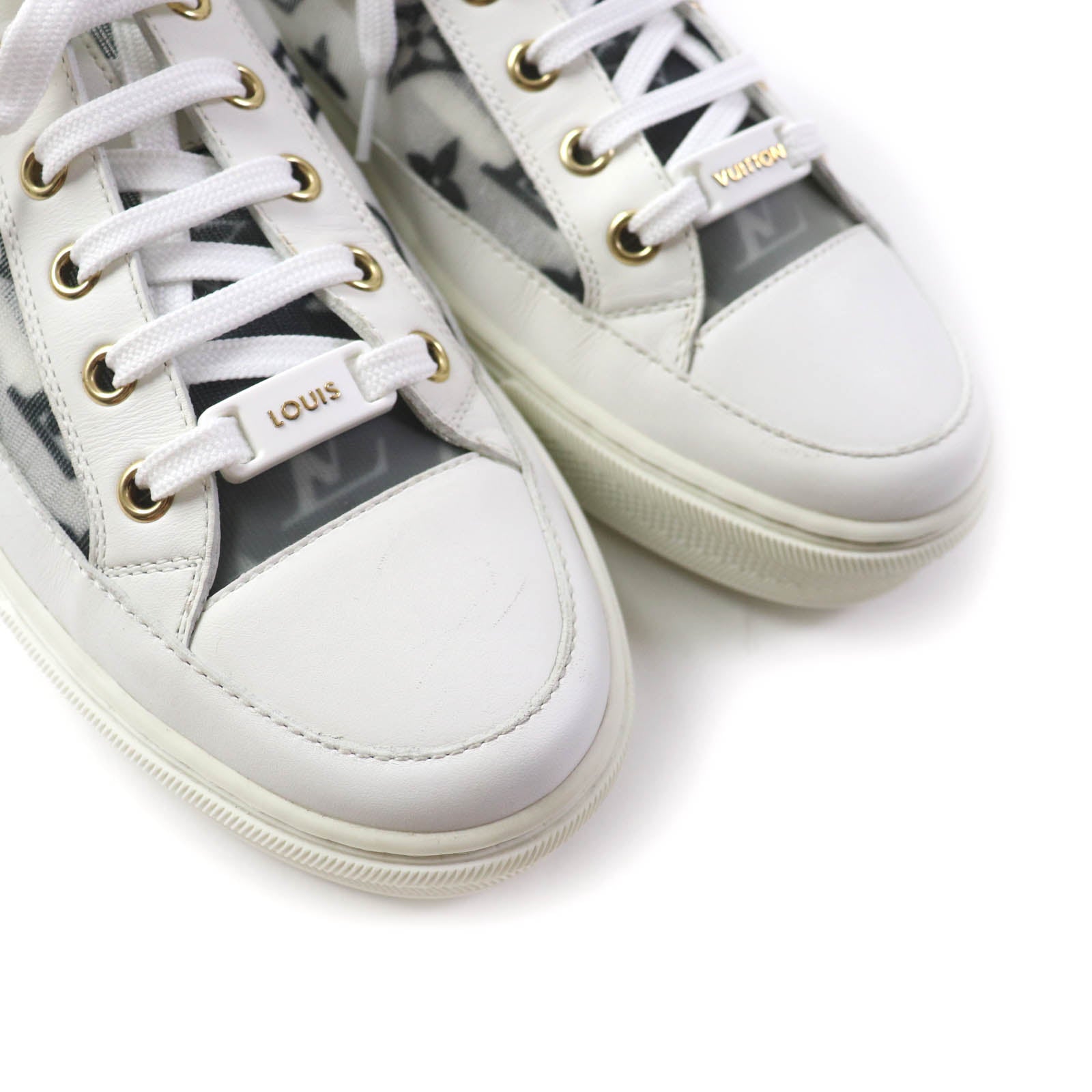 Louis Vuitton Monogram Mesh Leather Sneakers