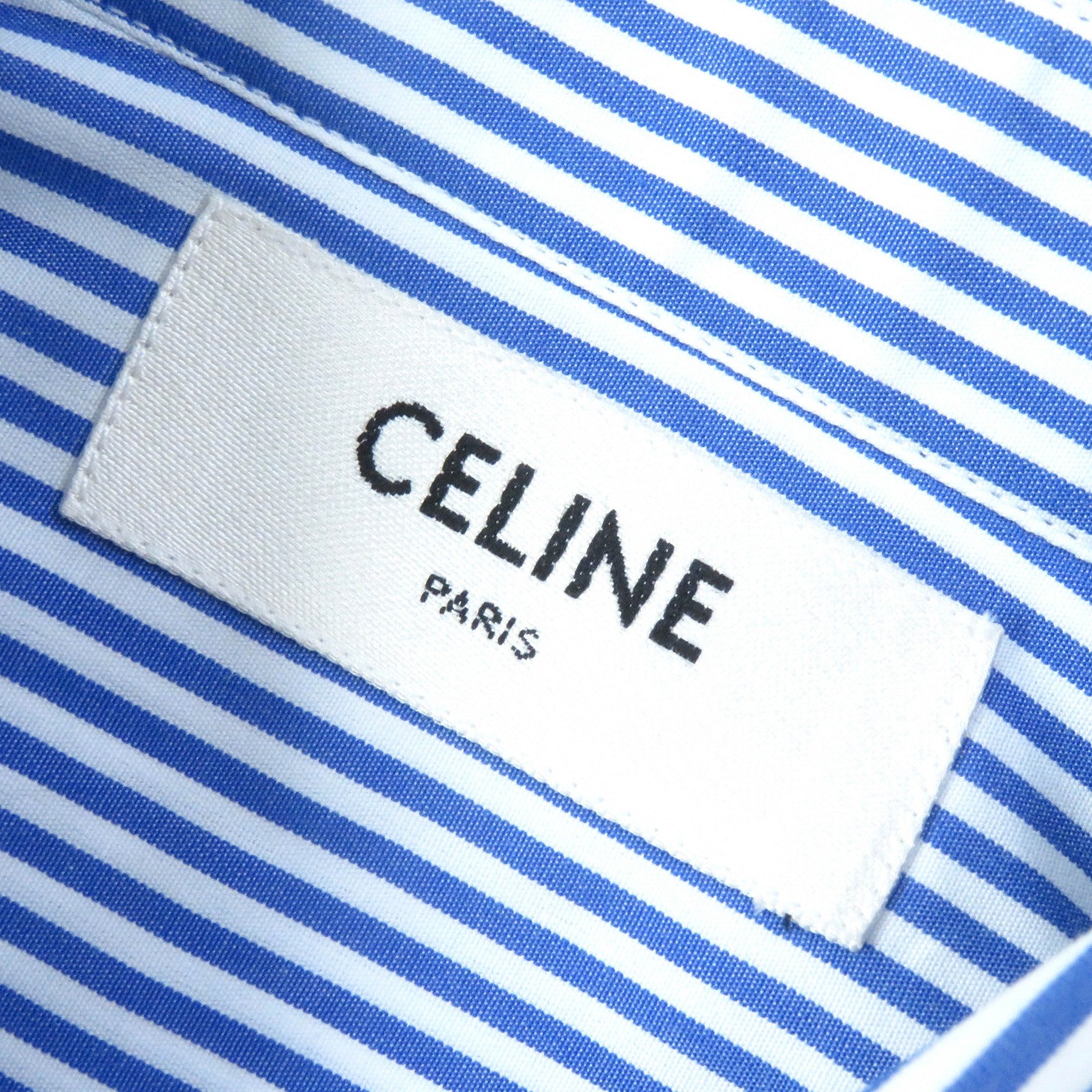 Celine Cotton Stripe Long Sleeve Shirt Women